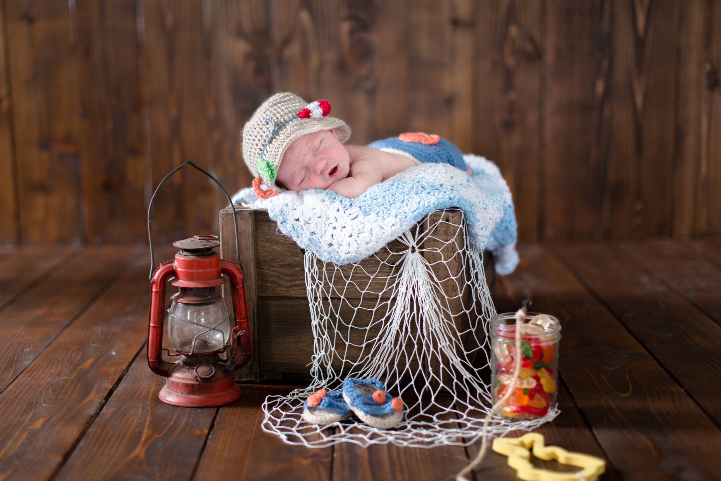 Baby Beau: Farming and Fishing newborn baby boy — Skylar Wyatt Photography