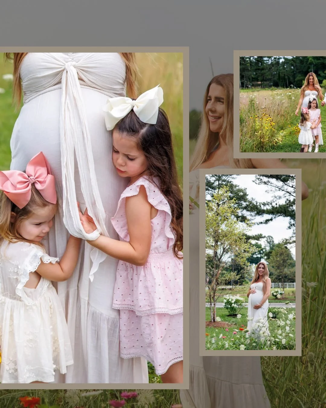 Sweet family. Summer blooms. One more little one on the way.

I couldn&rsquo;t have asked for a prettier evening at Blackwater Place. 🌷🫶

#skylarwyattphotography #motherhood #blackwaterplacevb