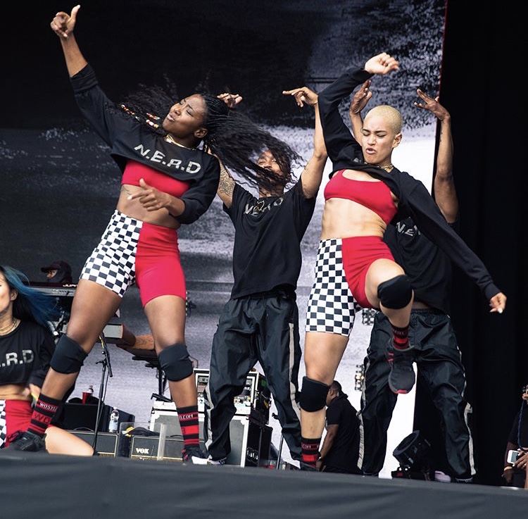 Mette Towley and N.E.R.D Dancers