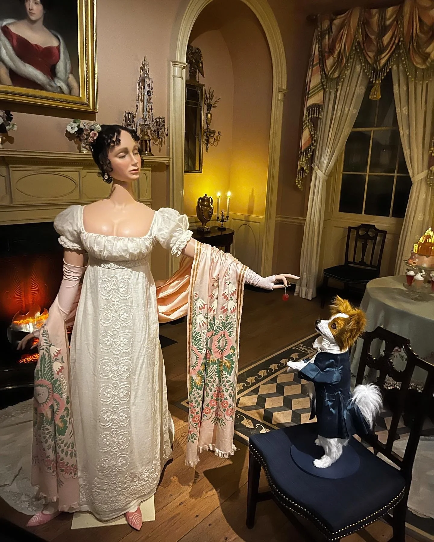 Hand Painted Shawl in the Metropolitan Museum of Art