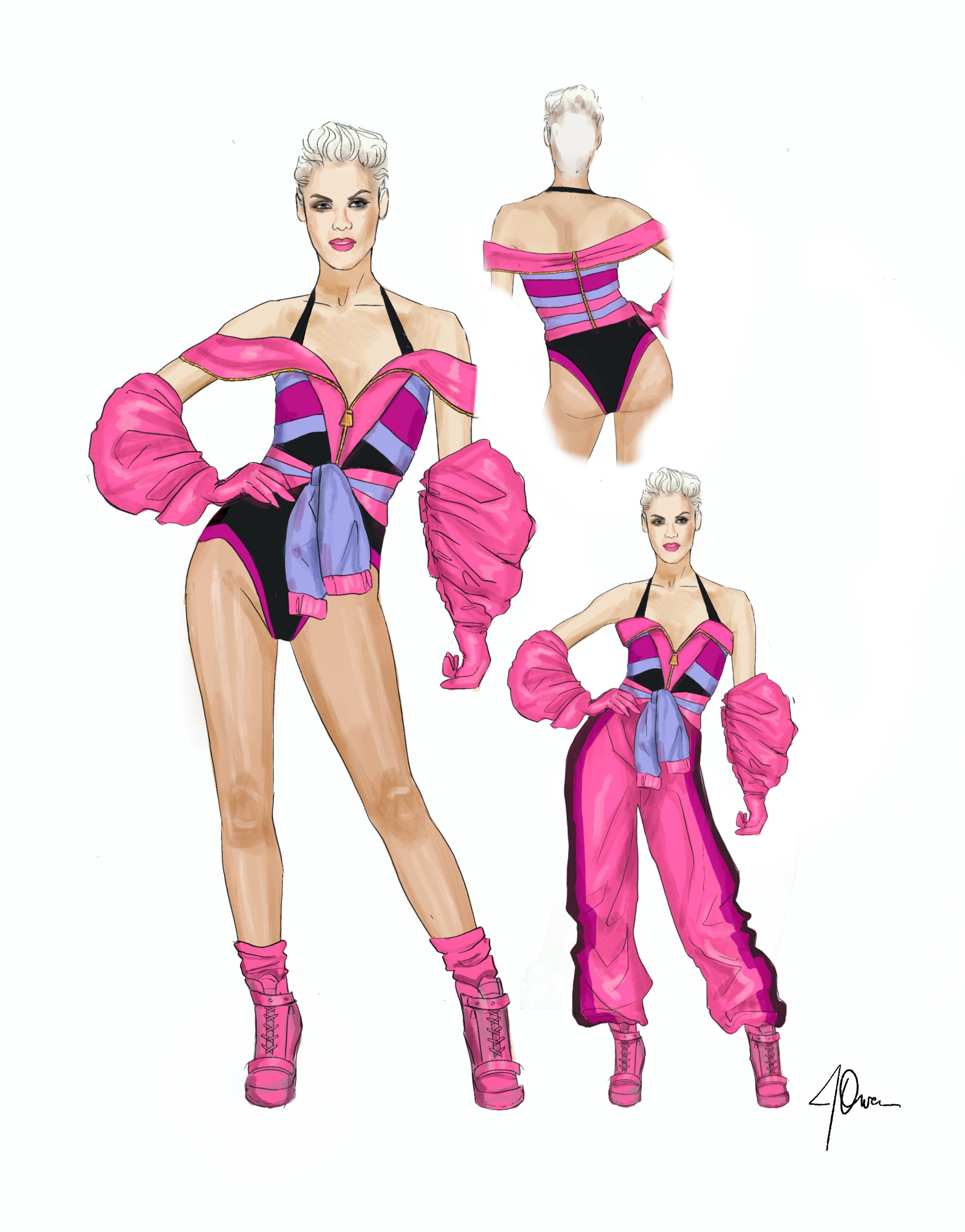 Costume Illustration for Pink