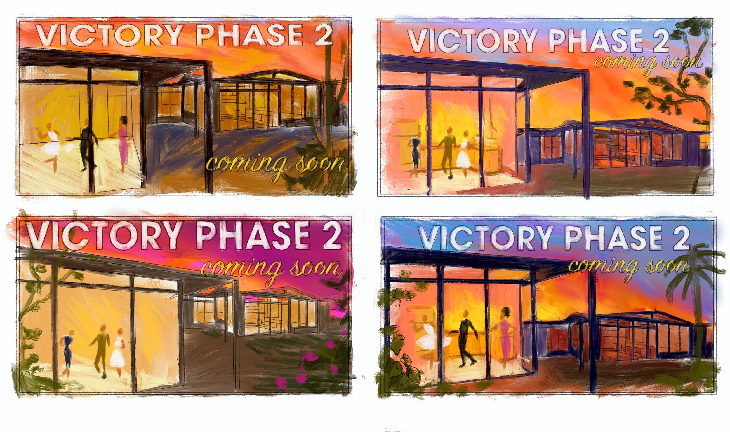 Layout Mockups for Billboard Illustration in "Don't Worry Darling"
