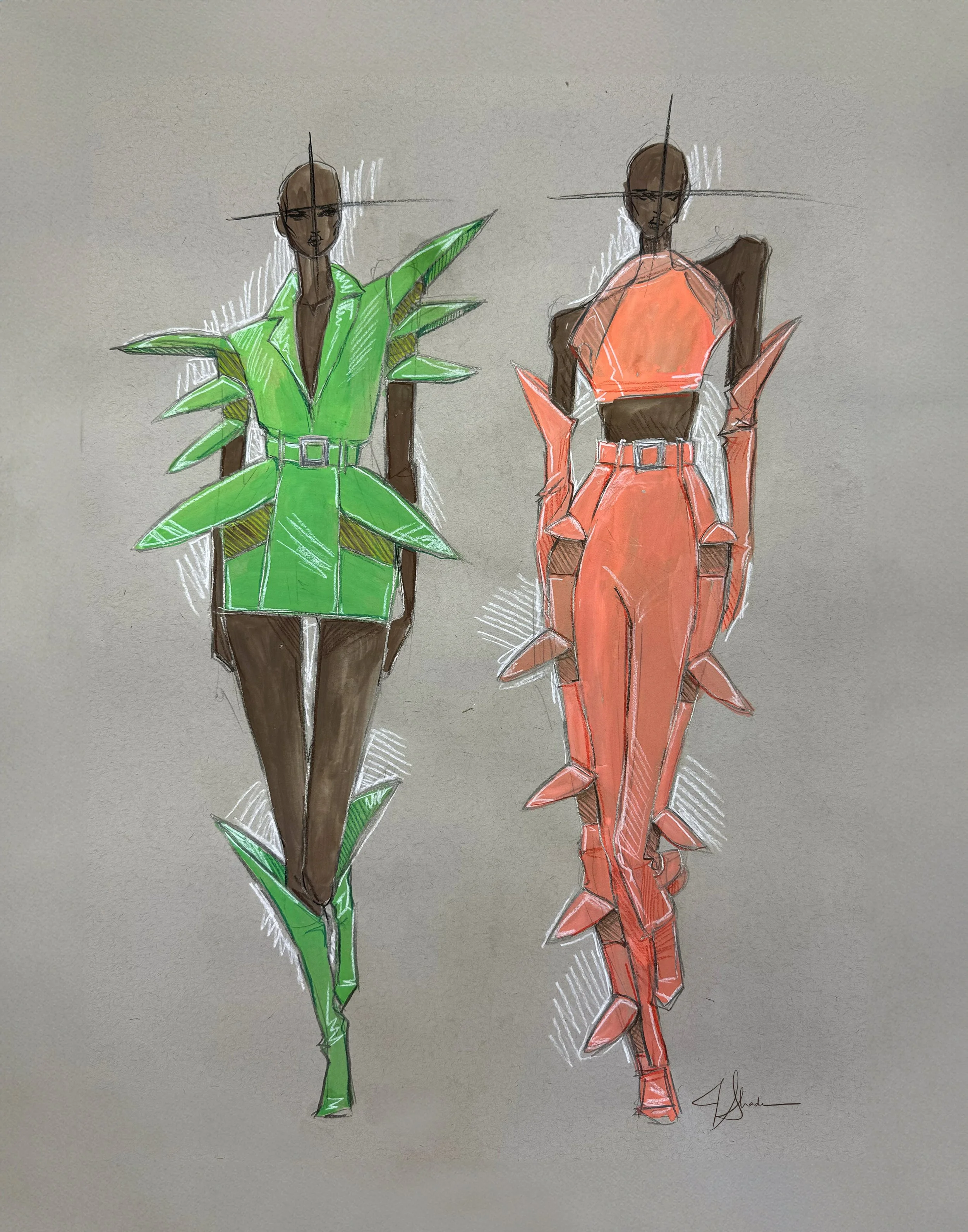 I Love Boosters Fashion Illustrations