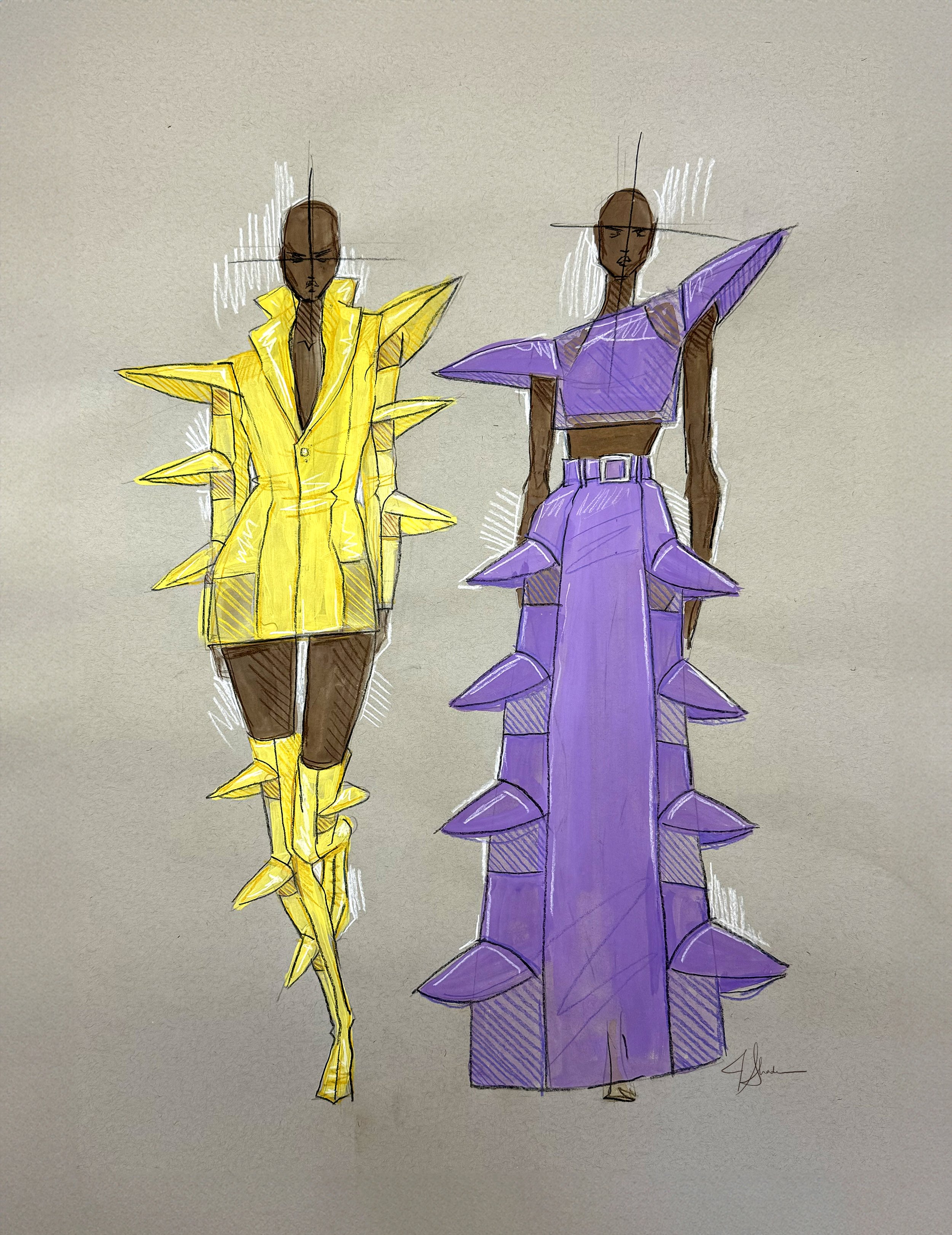 I Love Boosters Fashion Illustrations