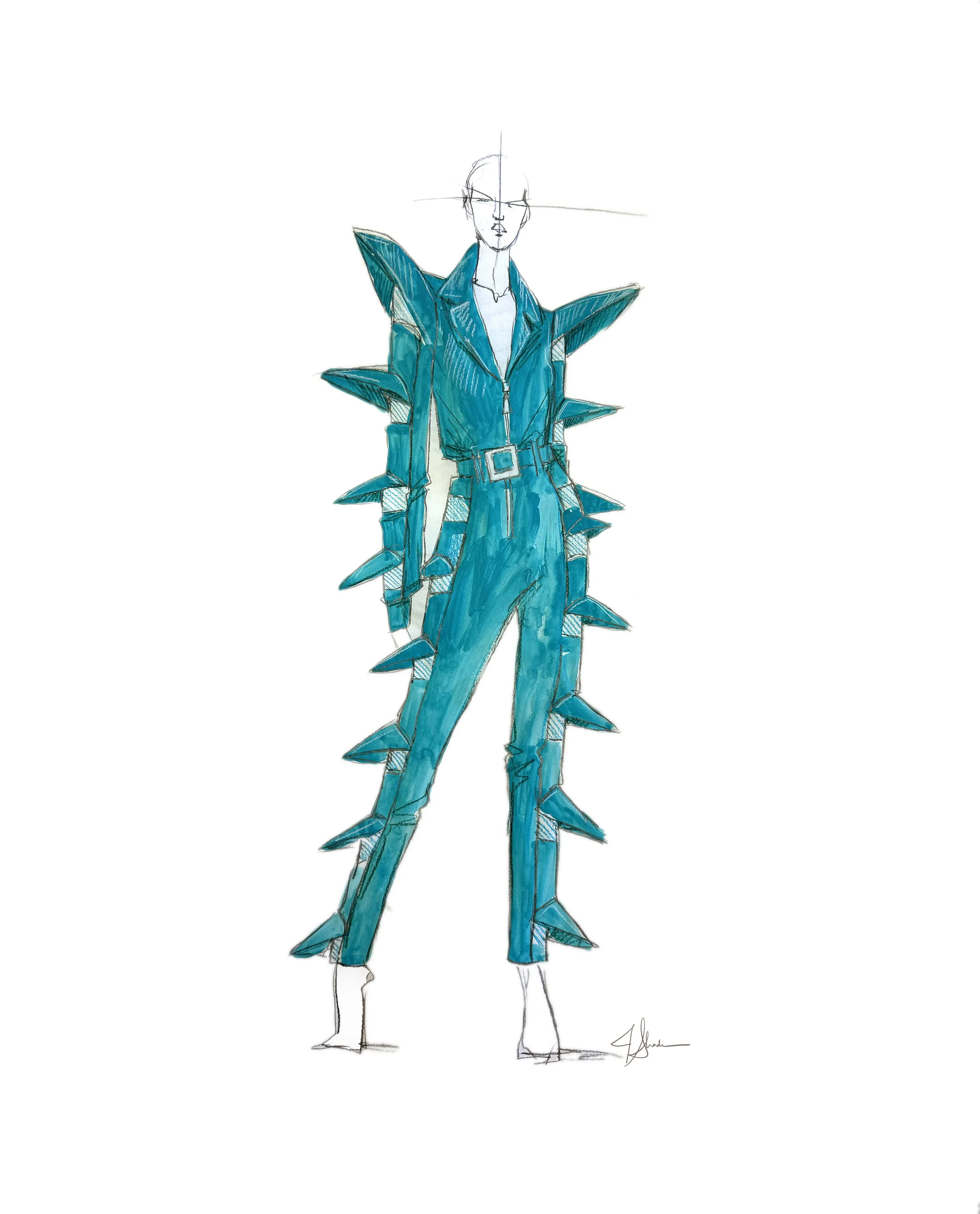 I Love Boosters Fashion Illustration
