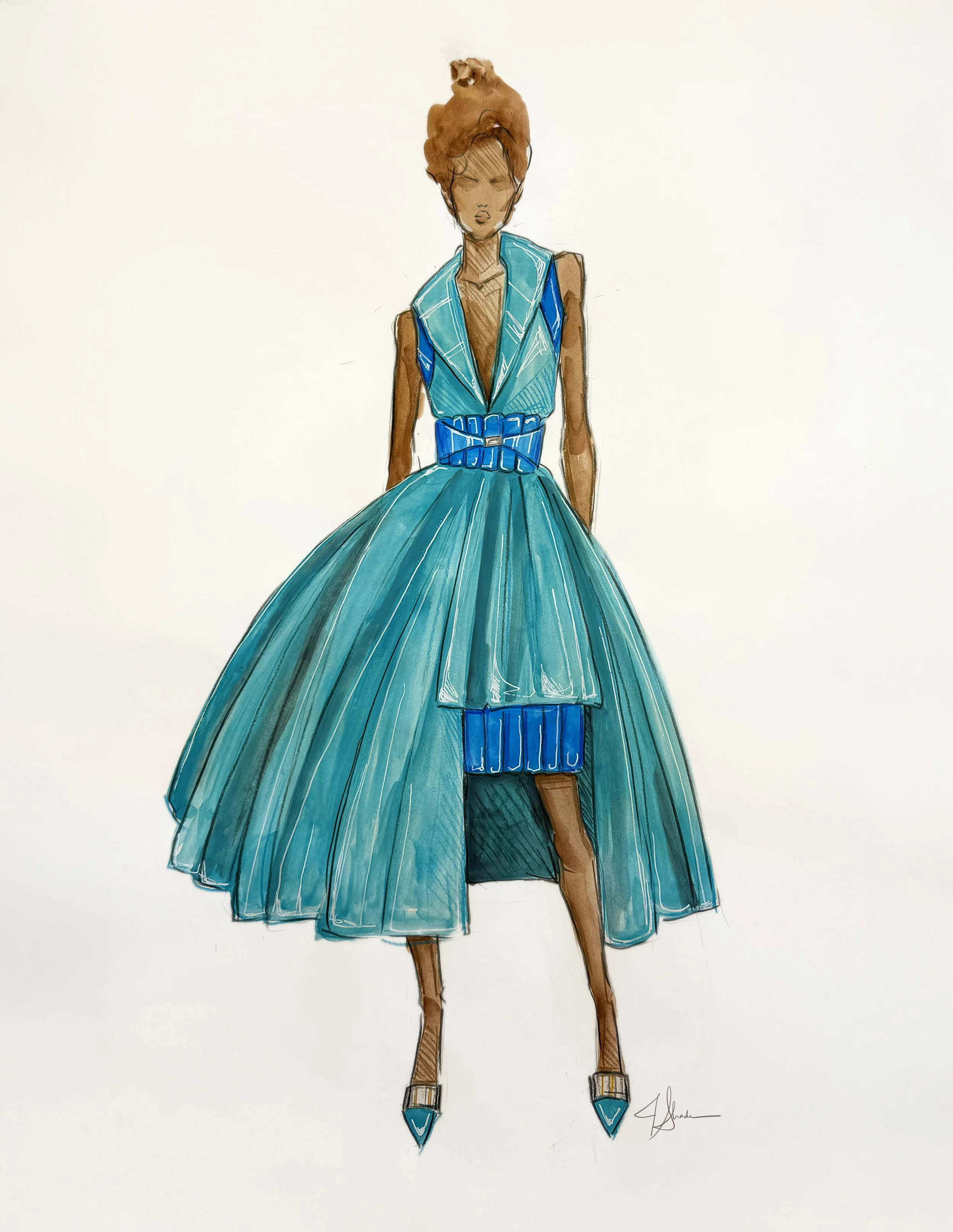 I Love Boosters Fashion Illustration