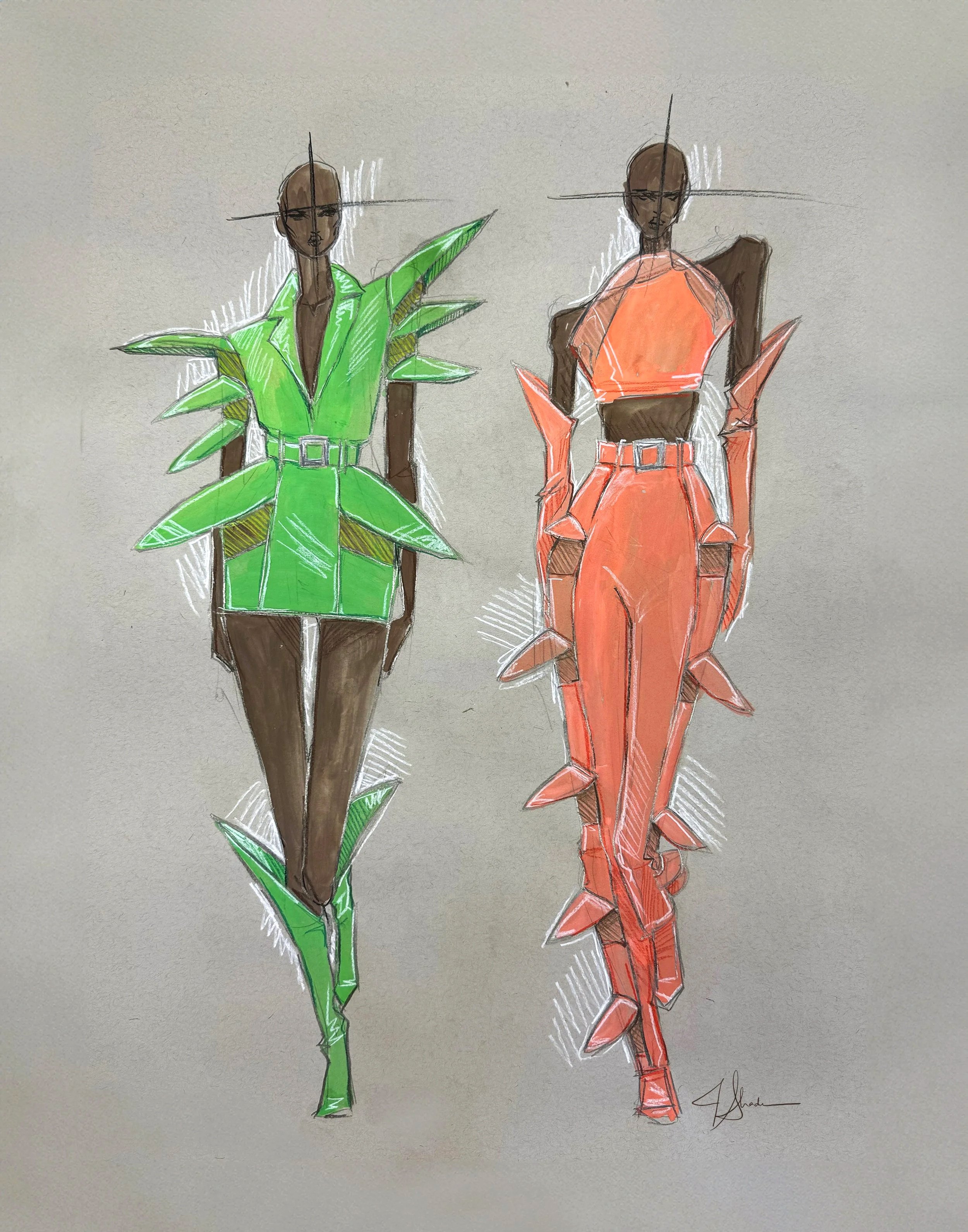 I Love Boosters Fashion Illustrations