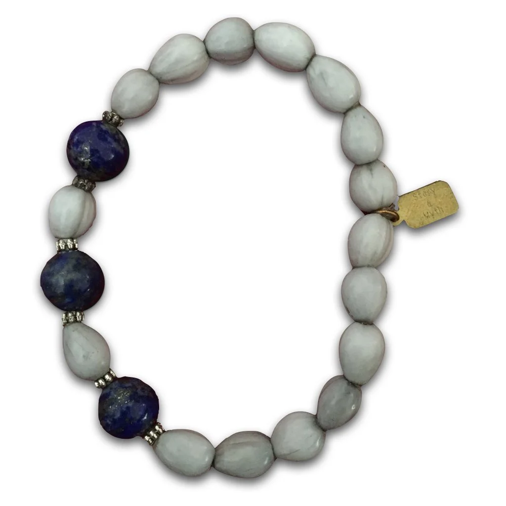 Lapis Lazuli Gemstone & Blessing Beads