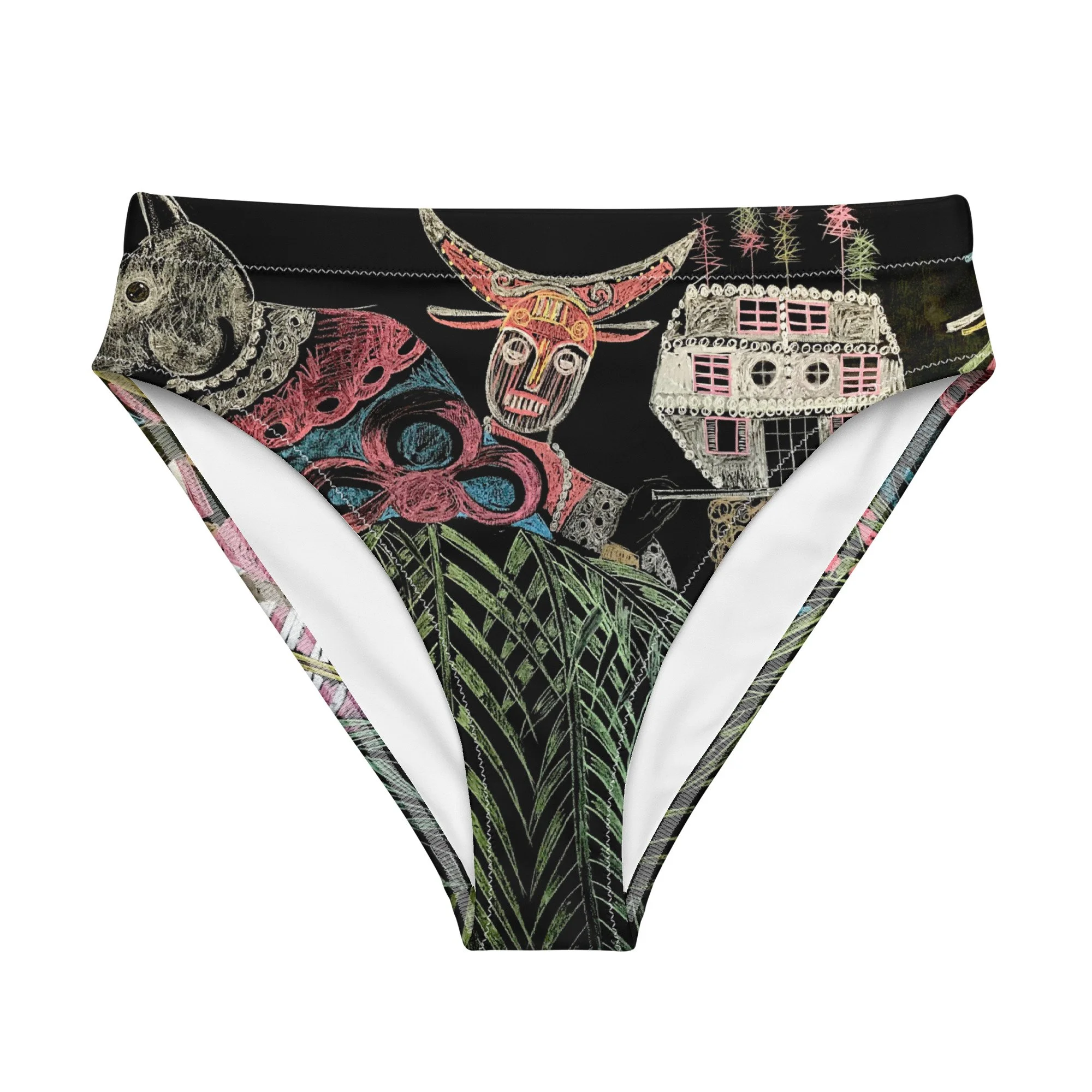 Jonkunno All Over Recycled high-waisted bikini bottom