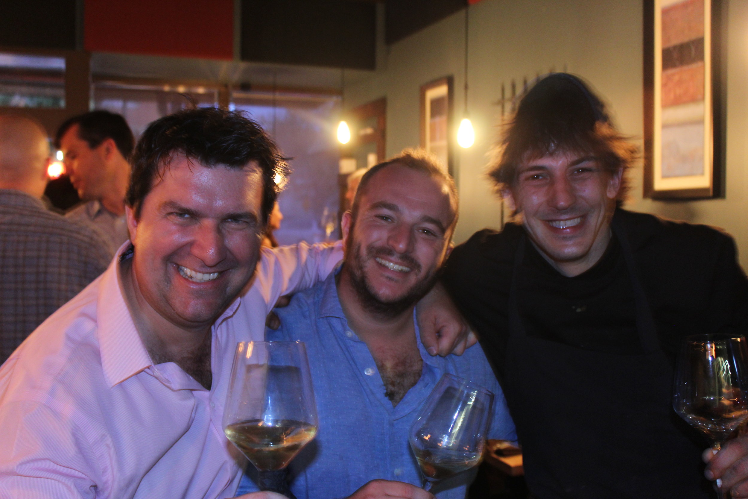  wine merchant, wine producer, and chef together picture 