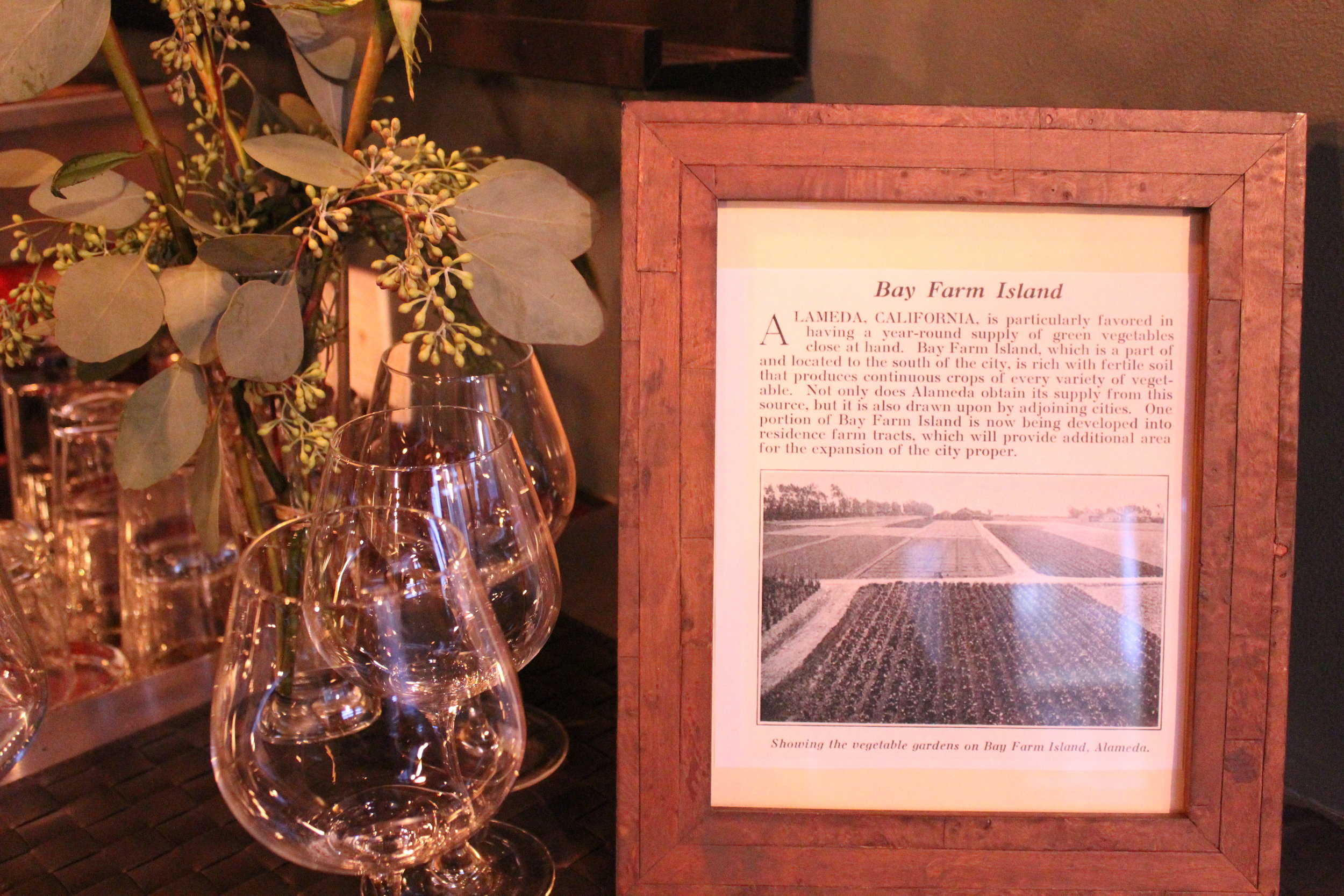  picture of the set up with history of winery 