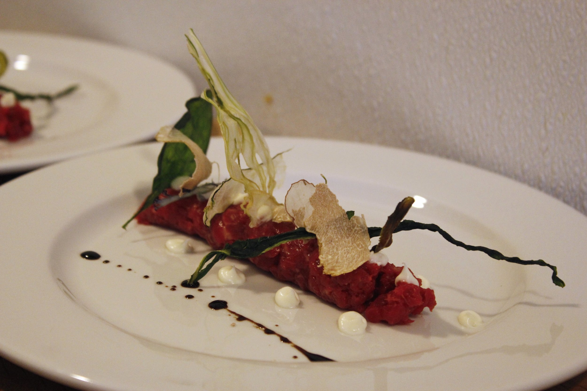  raw beef with olive oil 