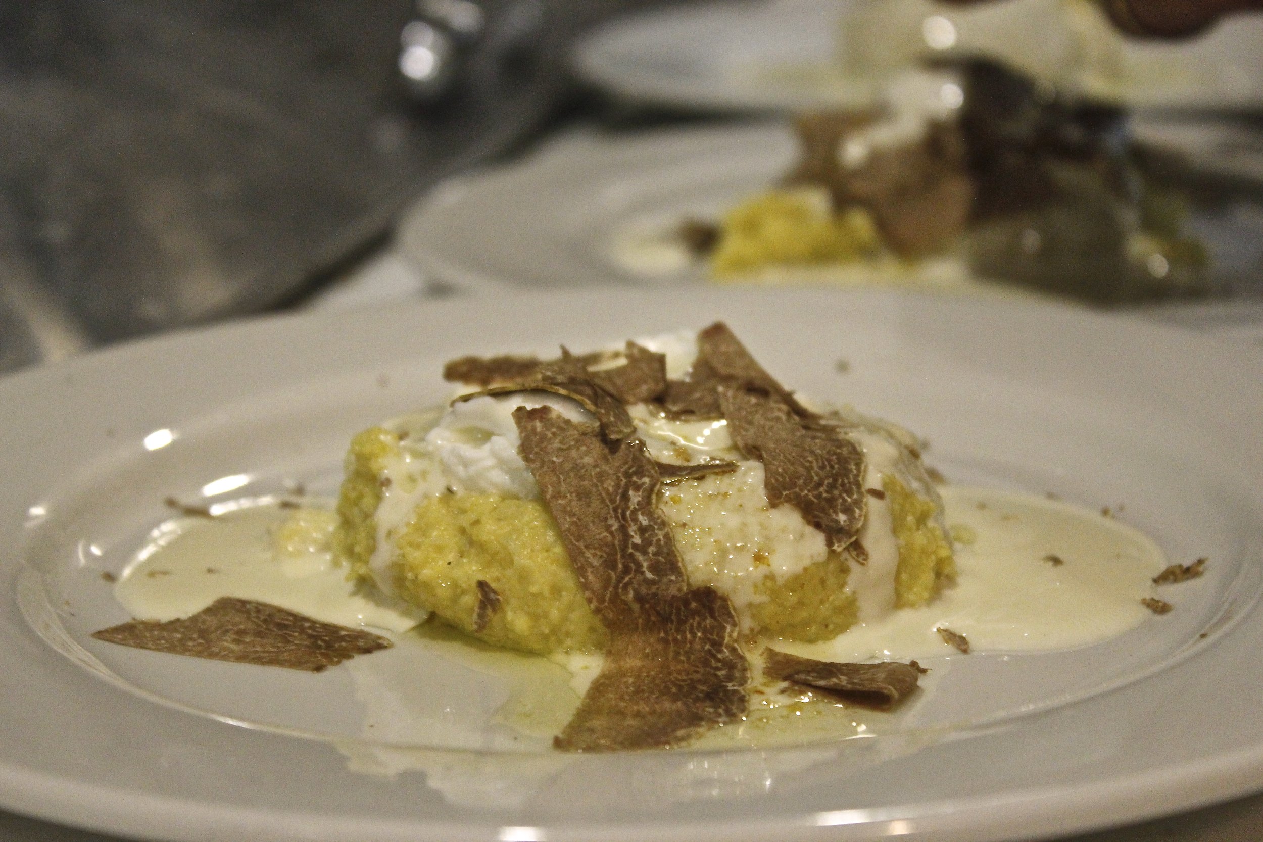  picture of white truffle with polenta and egg 
