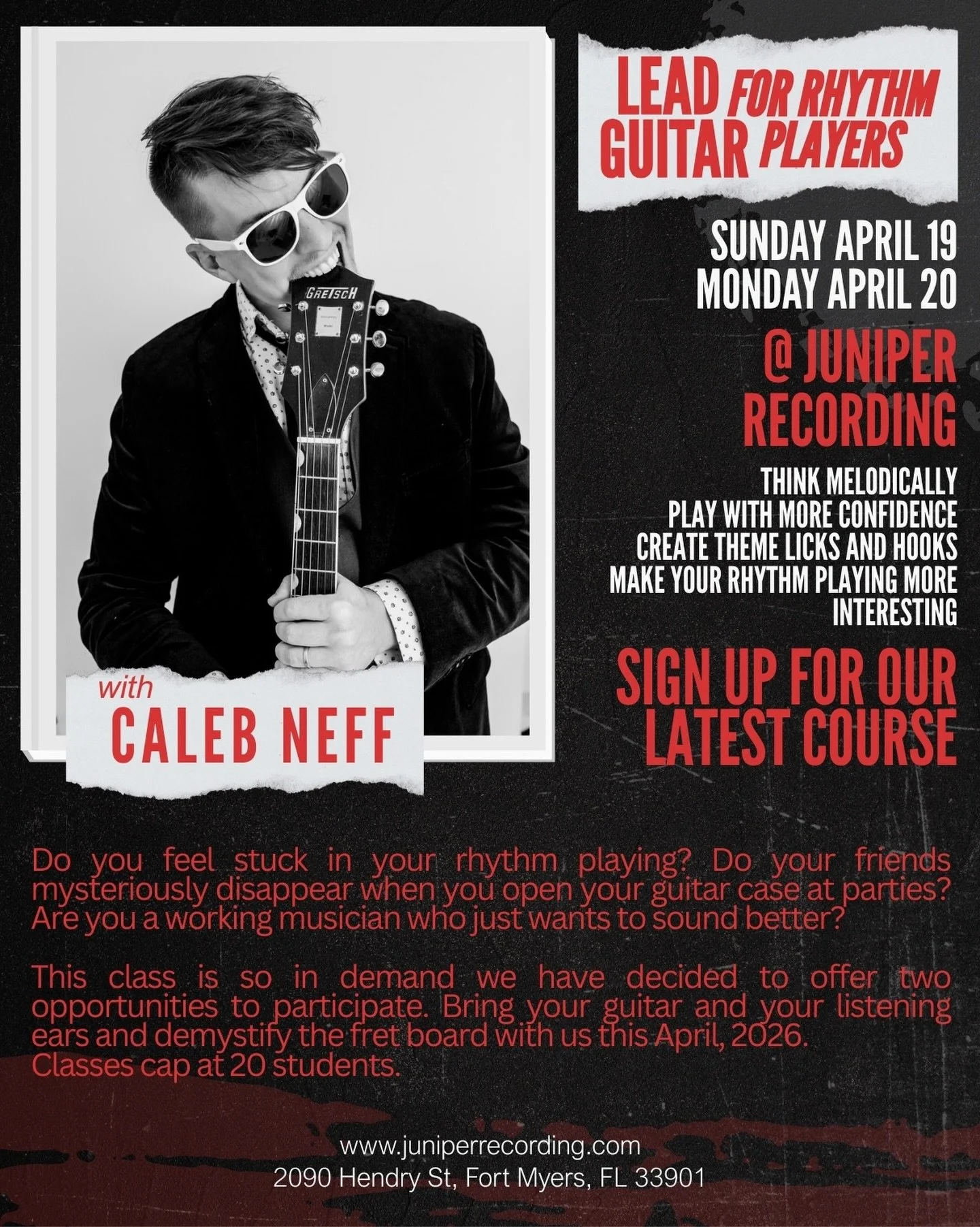 If you feel stuck in your rhythm playing, and lead guitar feels like another planet that you&rsquo;re nervous to visit, this class could be for you. 

For far too long, rhythm guitar players have sat in one corner, going chunka chunka strummy strummy