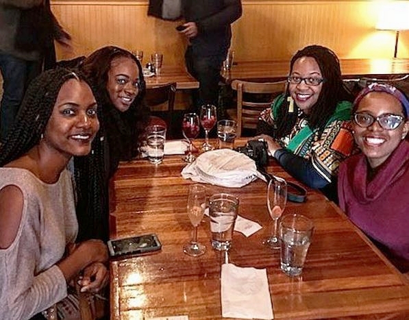 The lovely ladies joining me are local NYC food bloggers DooseNYC , DomNTheCity , and SalutNutrition .