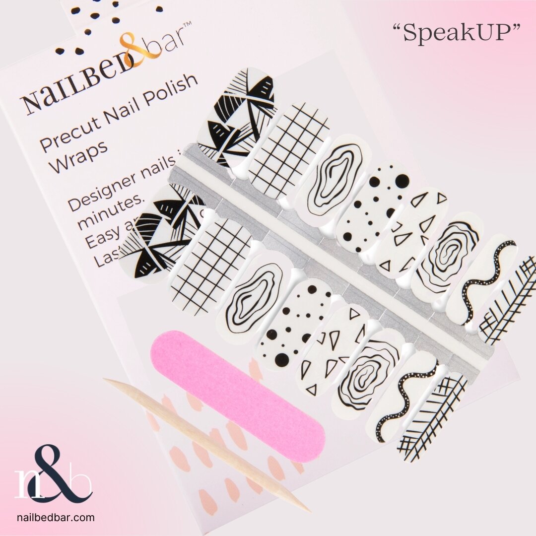 Perfect for mixing it up-- polish your nails then place these clear babies on-top then poof!!! a whole new look. You can get real fancy with this. #nailbedbar #designernailwraps #nailwraps #nailstickers #diynails