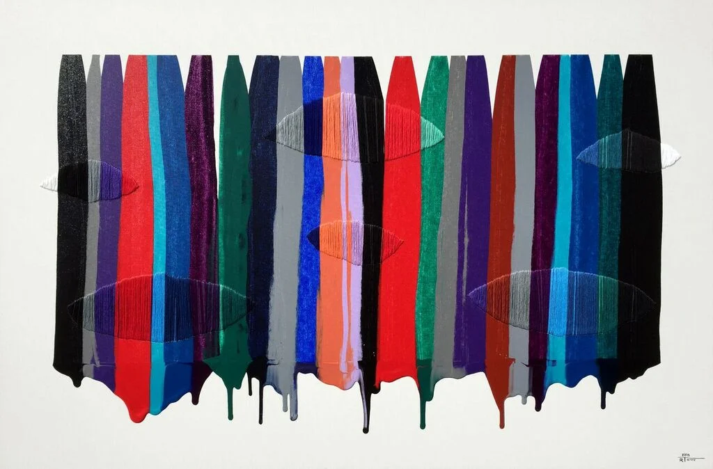  Fils I Colors CCl &nbsp;| &nbsp;mixed media on canvas &nbsp;| &nbsp;30 x 45 SOLD 