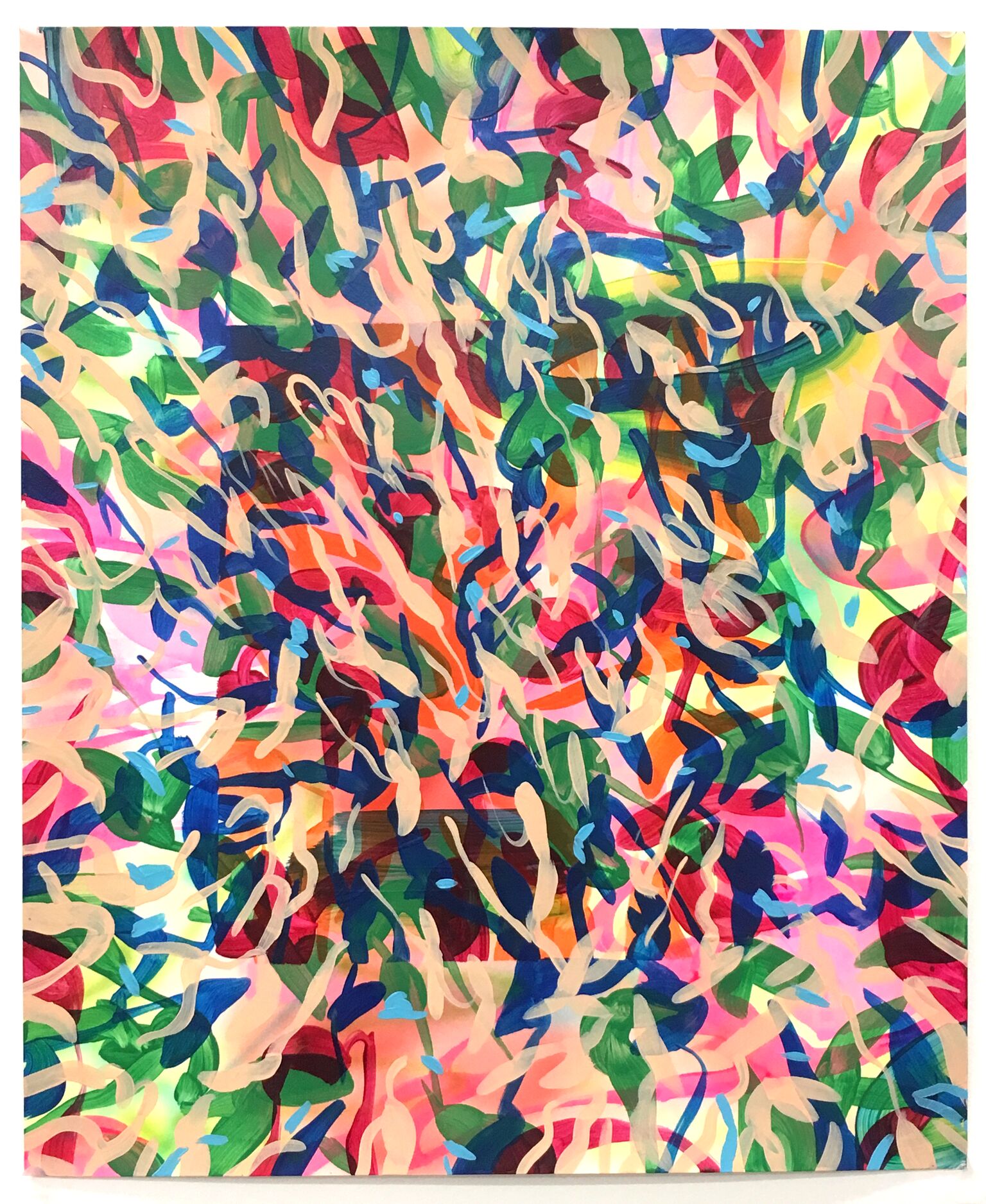 Wildflower Camouflage , acrylic on bristol, 14x17 inches