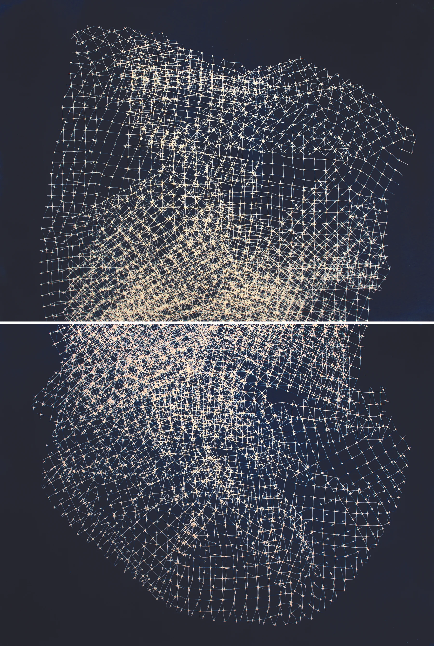 Points in the Dark , cyanotype, 44x30 inches