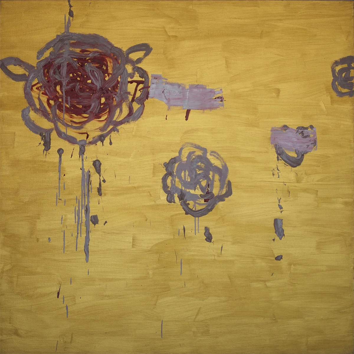 Moon Camellias, oil on canvas, 60x60 inches