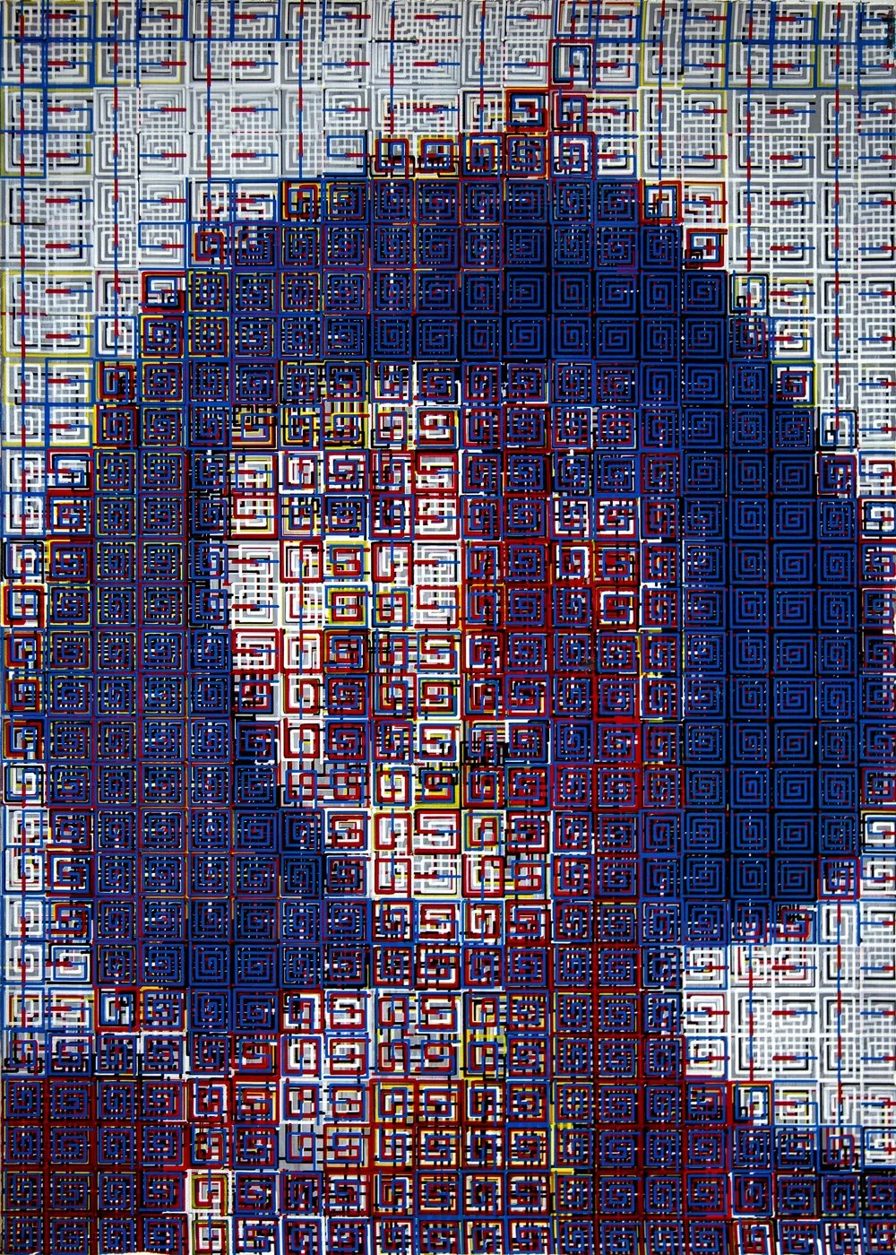 “Sinjun,” Acrylic on paper, 30 x 42 inches