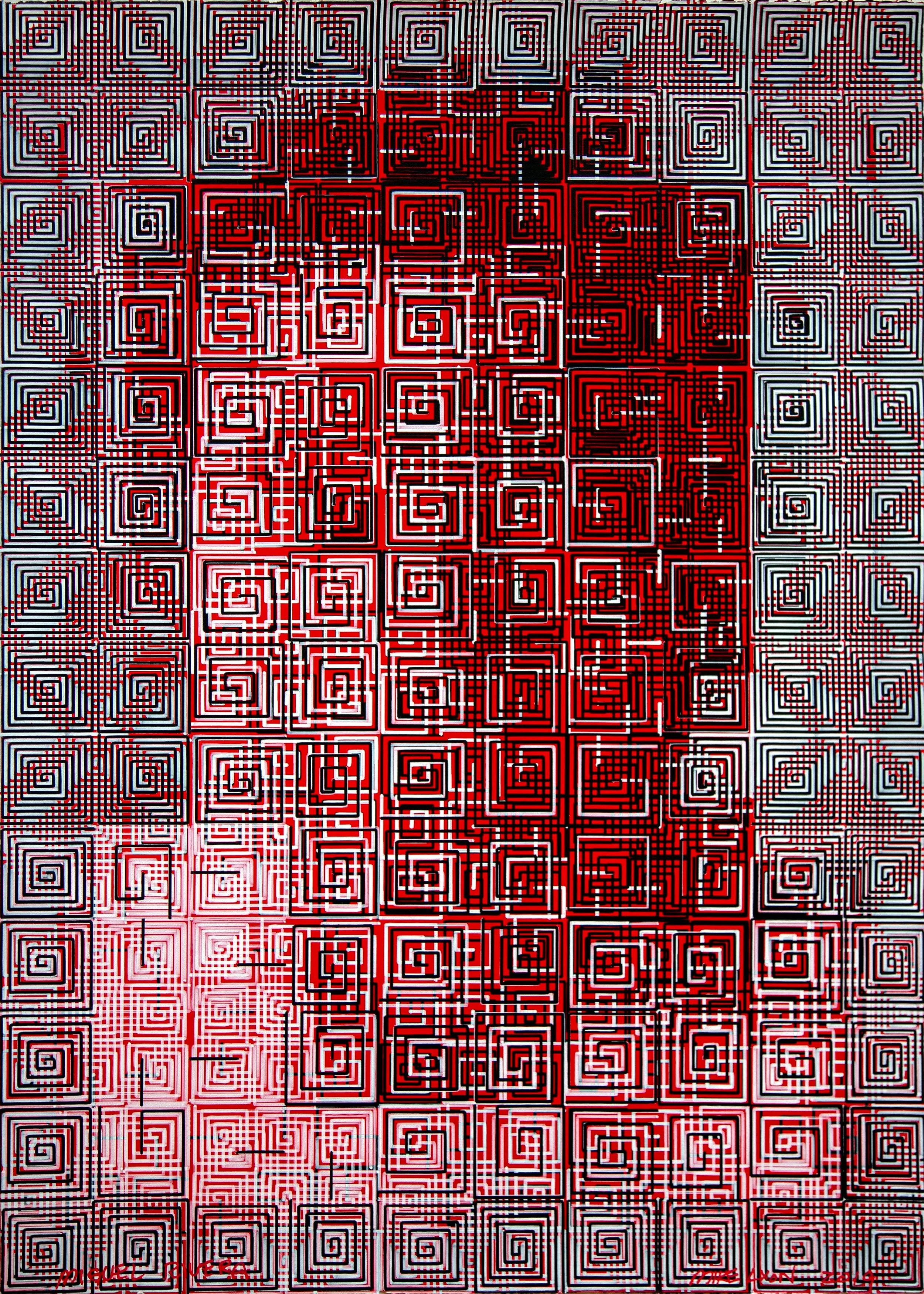 “Miguel,” Acrylic on paper, 30 x 42 inches