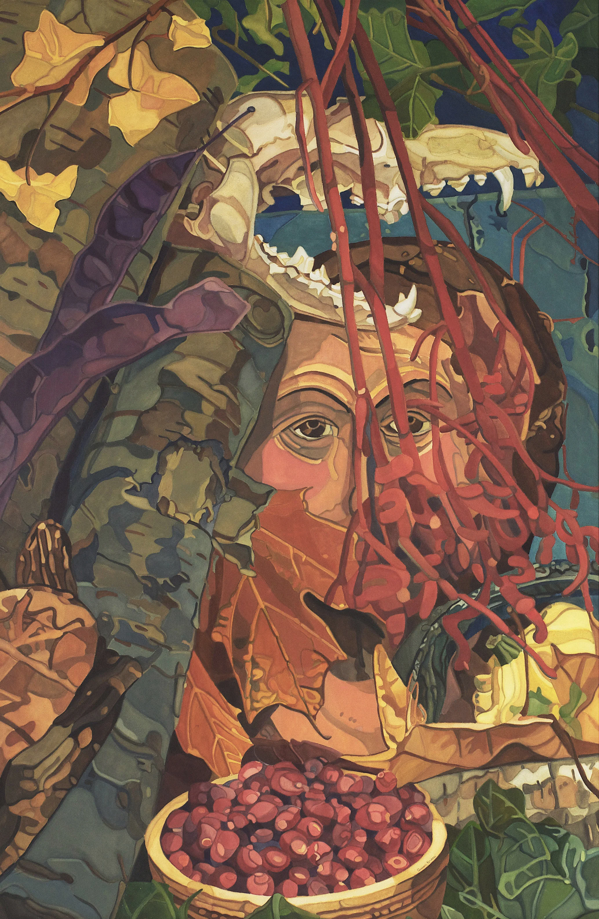 Guardian #15, watercolor on paper, 45 x 65 inches