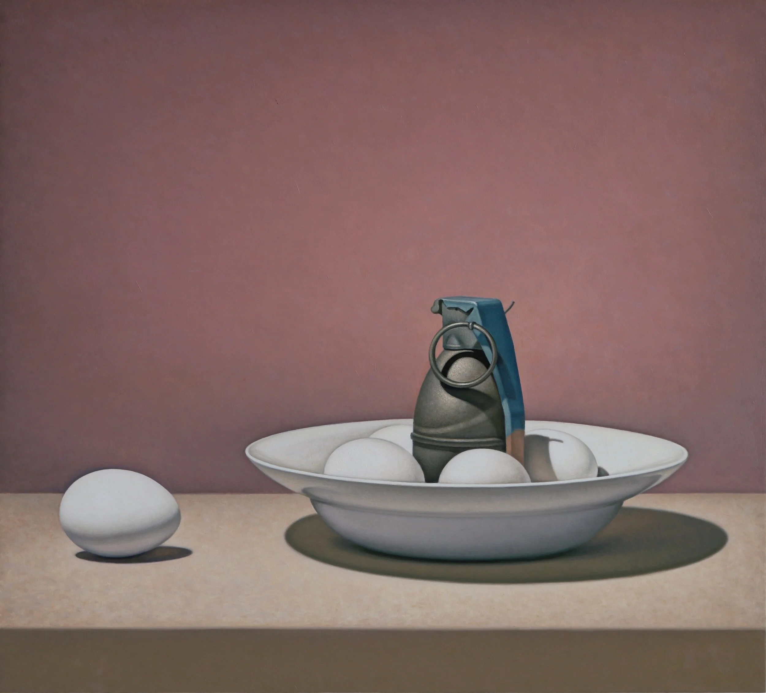 Eggs In Bowl, oil on panel, 28 x 31 inches