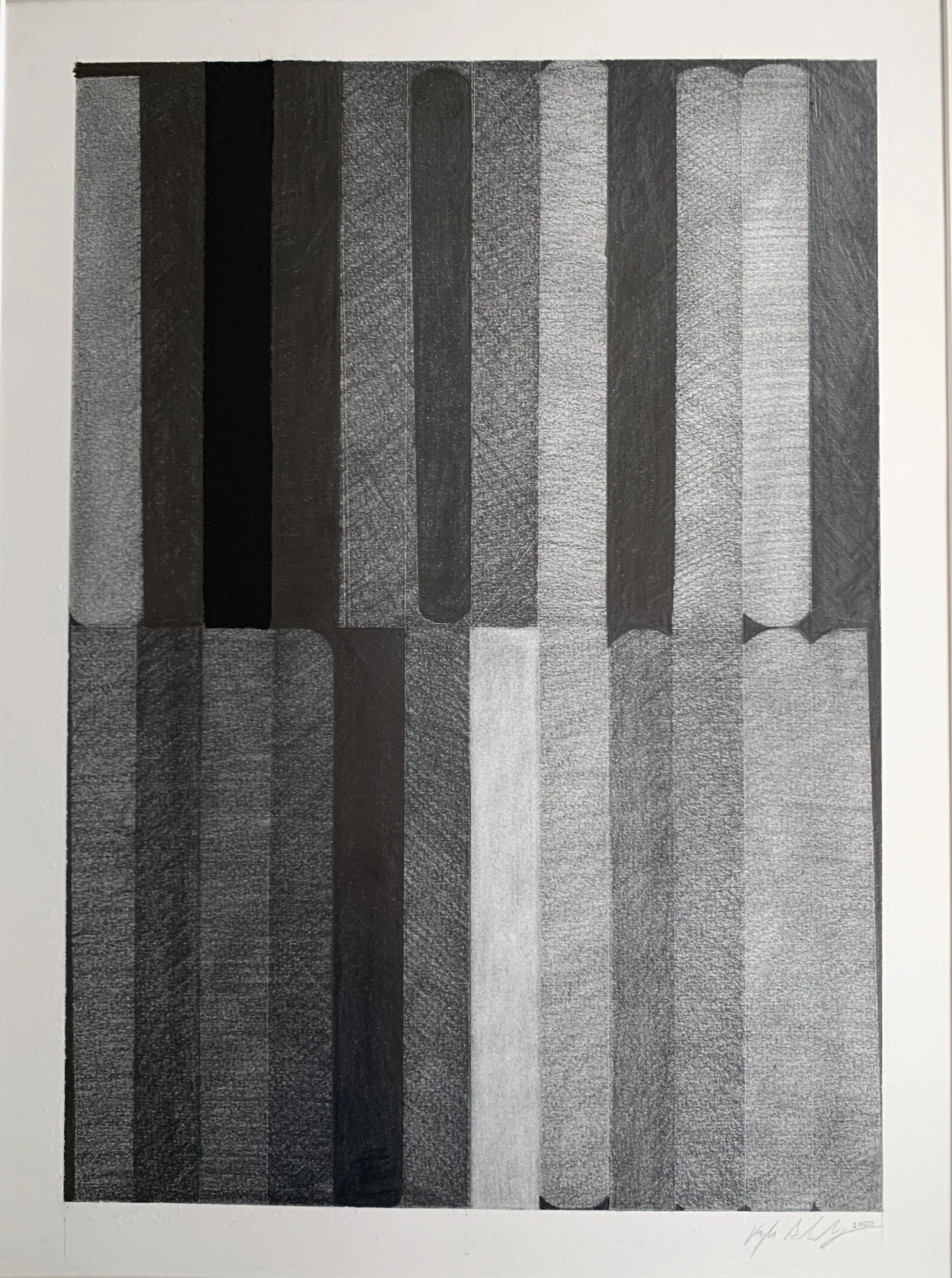   GC2 I,  graphite and charcoal on paper, 12 x 17 inches 