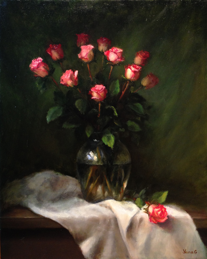 Roses 16x20 Oil on canvas