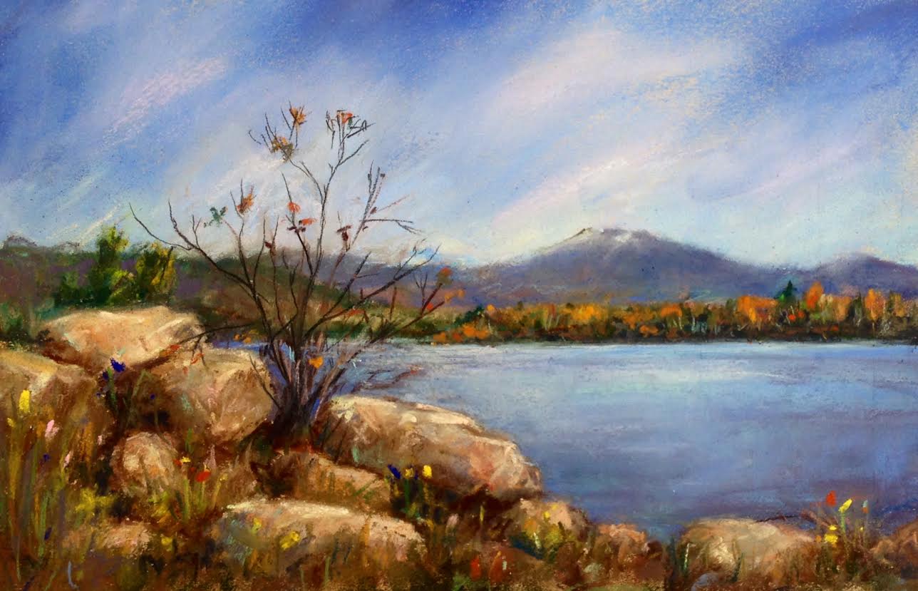 Stones by the River 8x10 Pastel