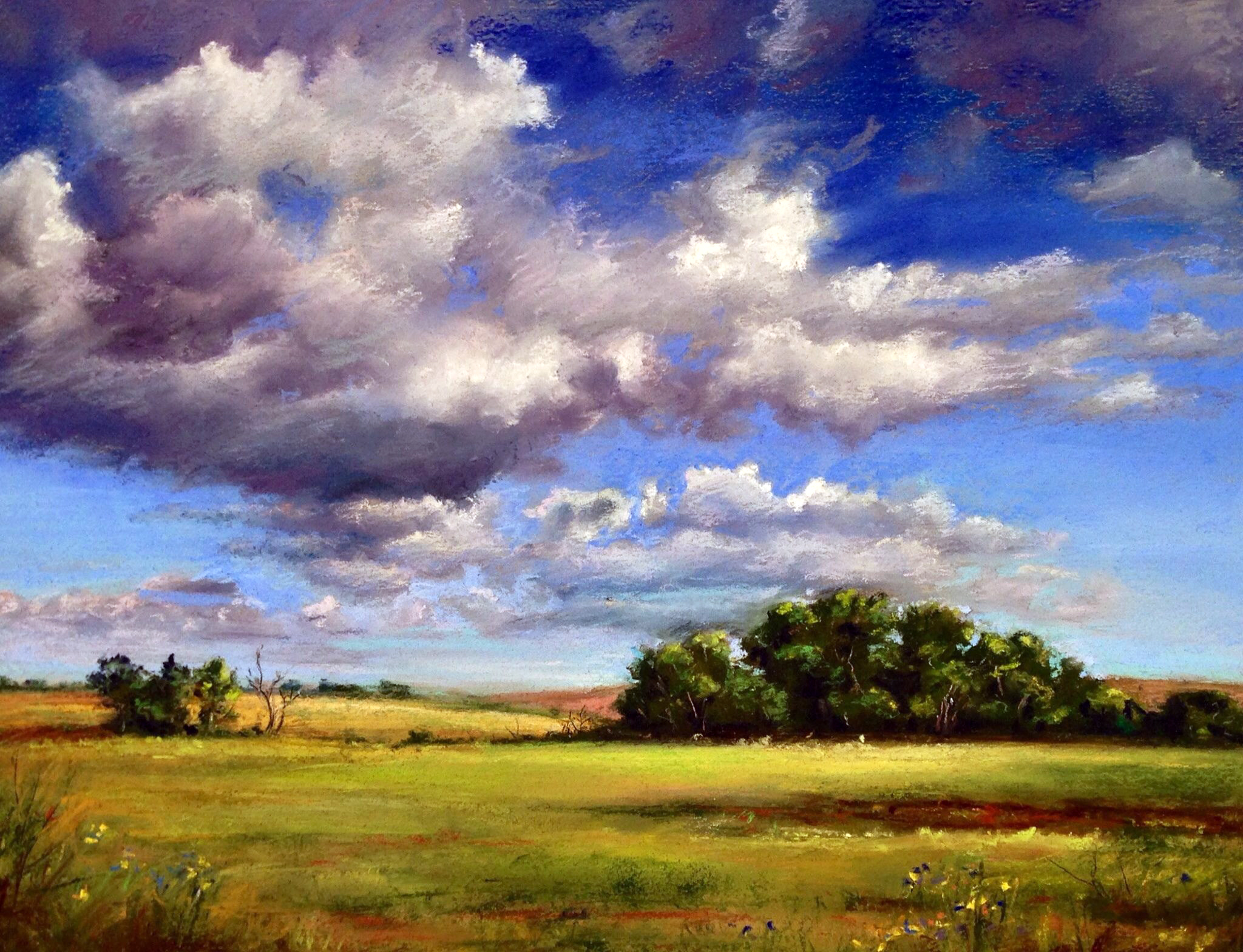 Clouds on a Sunny Day Pastel 