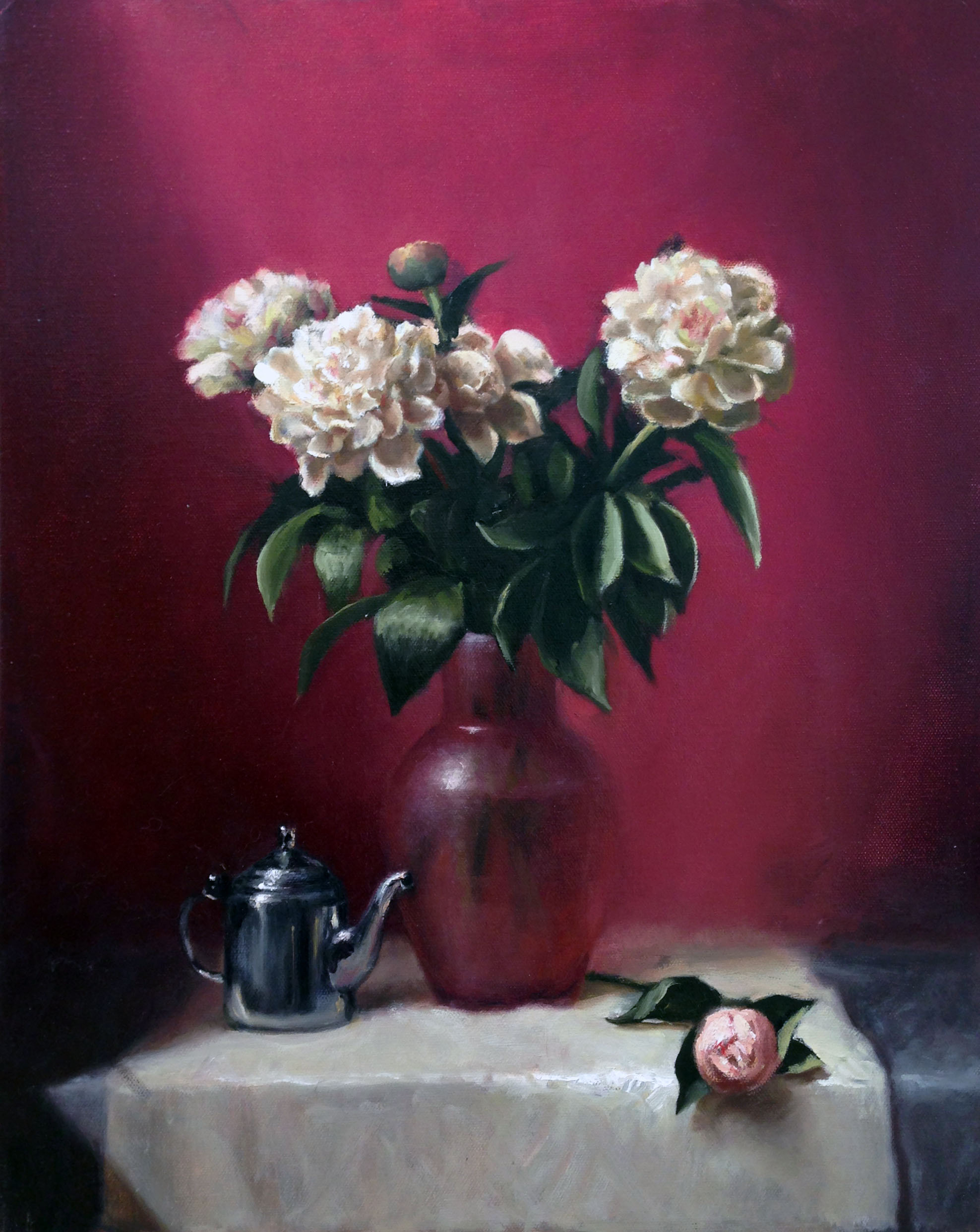 Pionies 16x20 Oil on canvas 