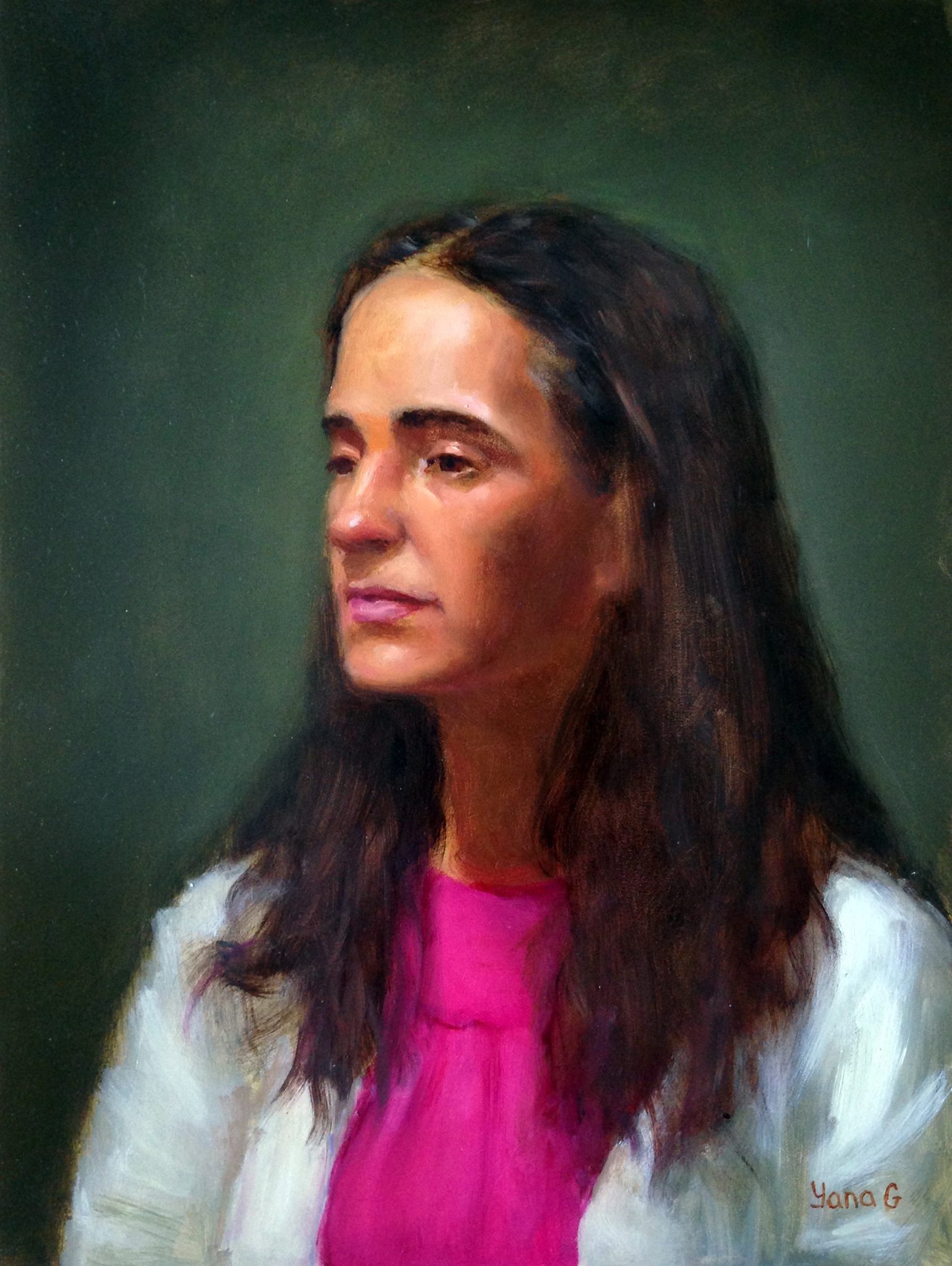 Woman portrait 11x14 Oil on board