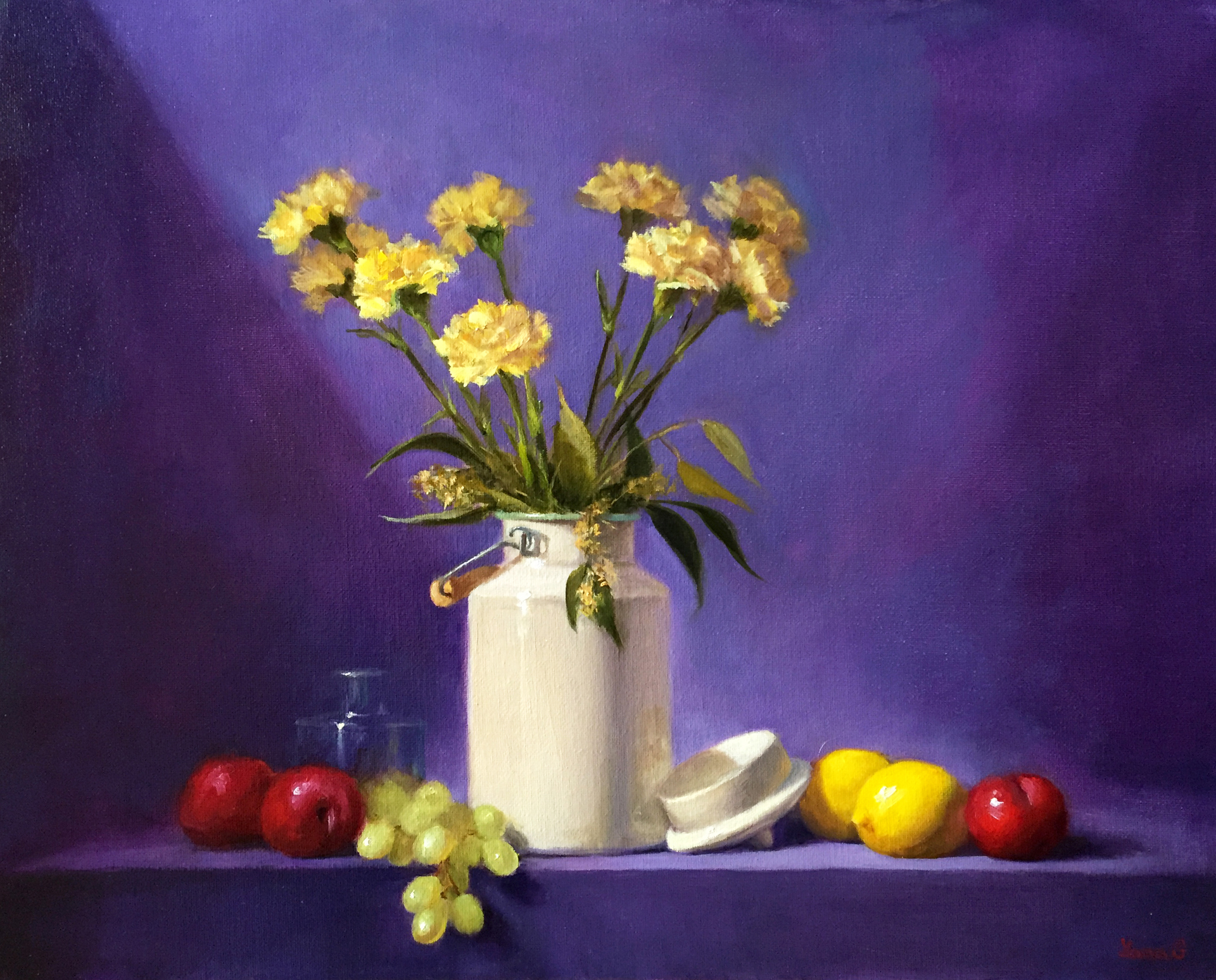 Carnations 16x20 Oil on linen canvas