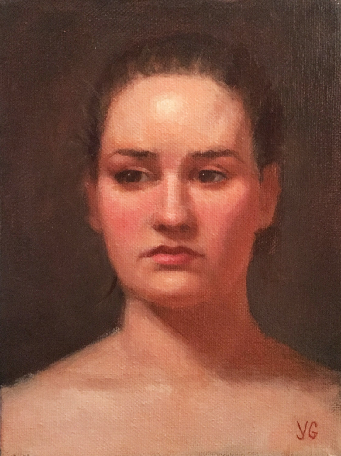 Young Woman 6x8 Oil on canvas 