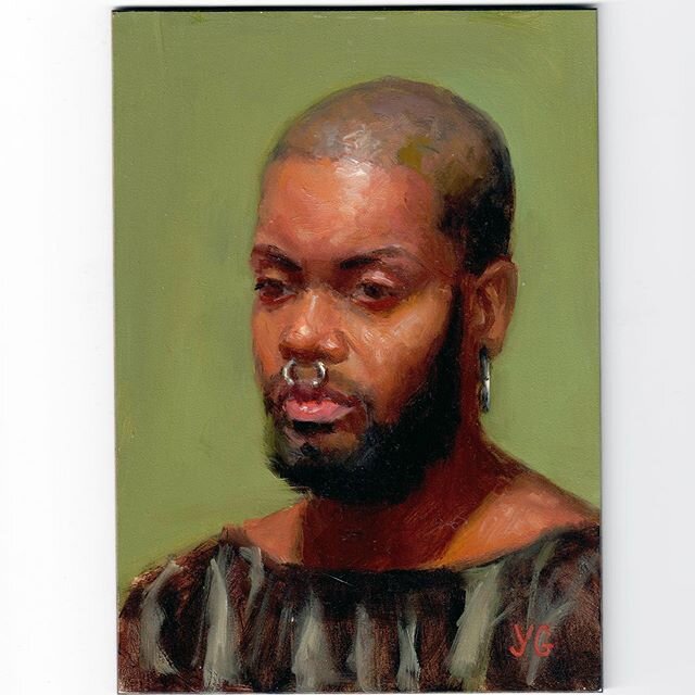 Going through my paintings I realized I&rsquo;ve never posted this #oillpainting of man with piercing. I&rsquo;ve painted it from life Alla prima at the @aslnyc back in 2016. It&rsquo;s available for sale. Send me dm if interested