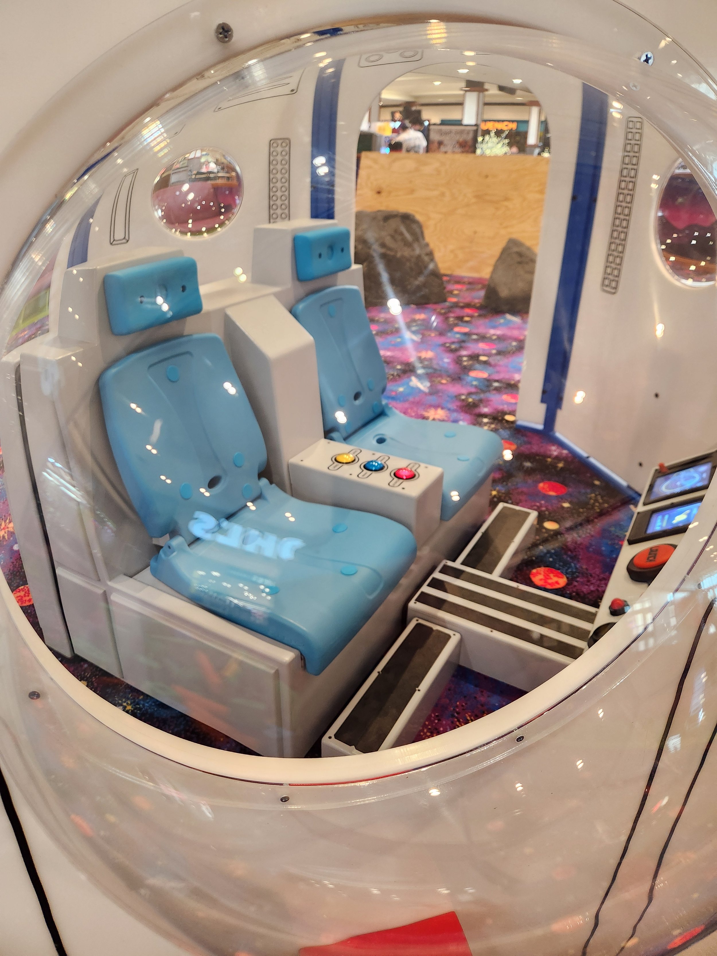 Kids Rocket Ship play area cockpit