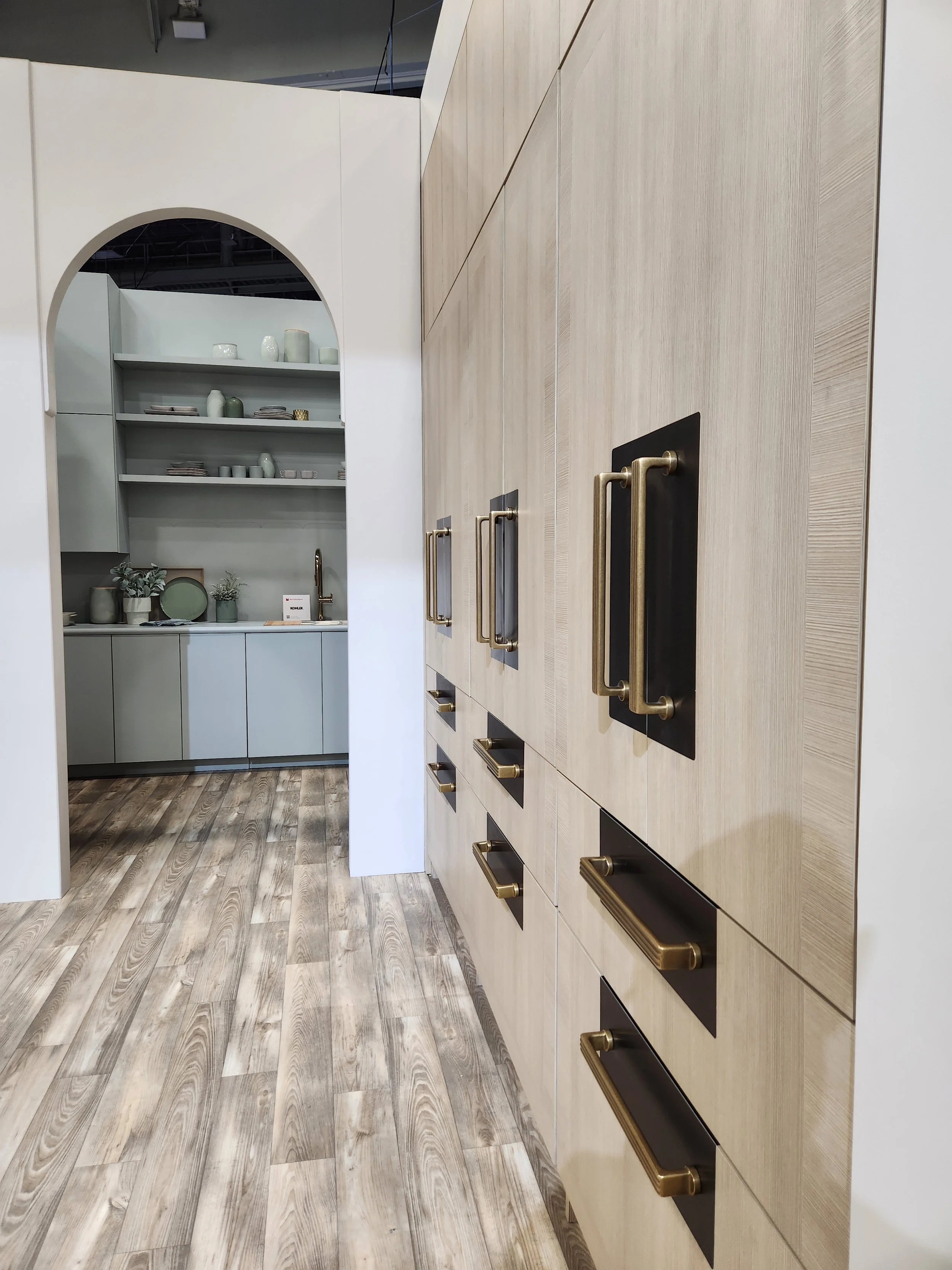 Wilsonart KBIS trade show kitchen cabinet detail