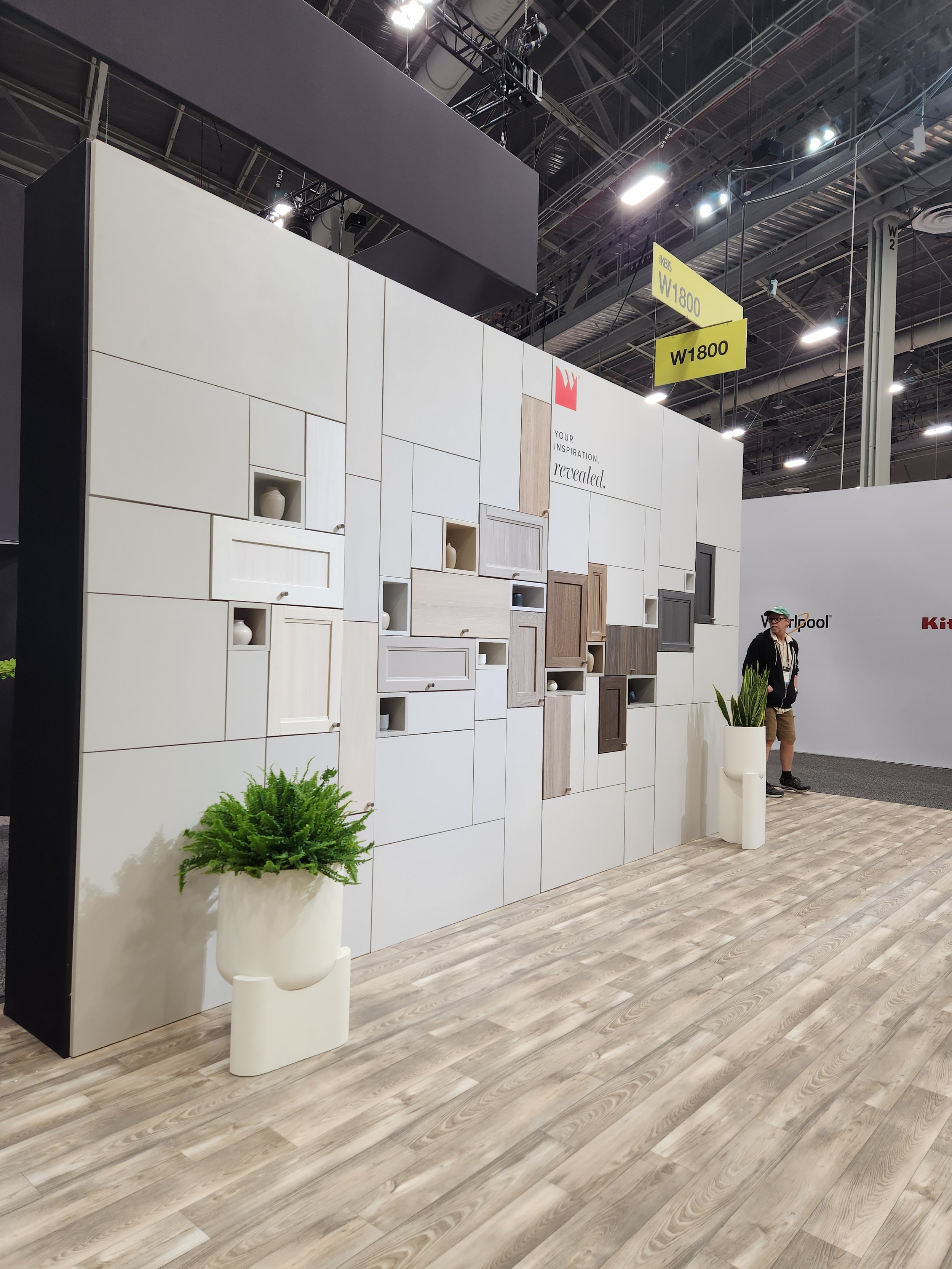 Wilsonart KBIS trade show interactive cabinet wall