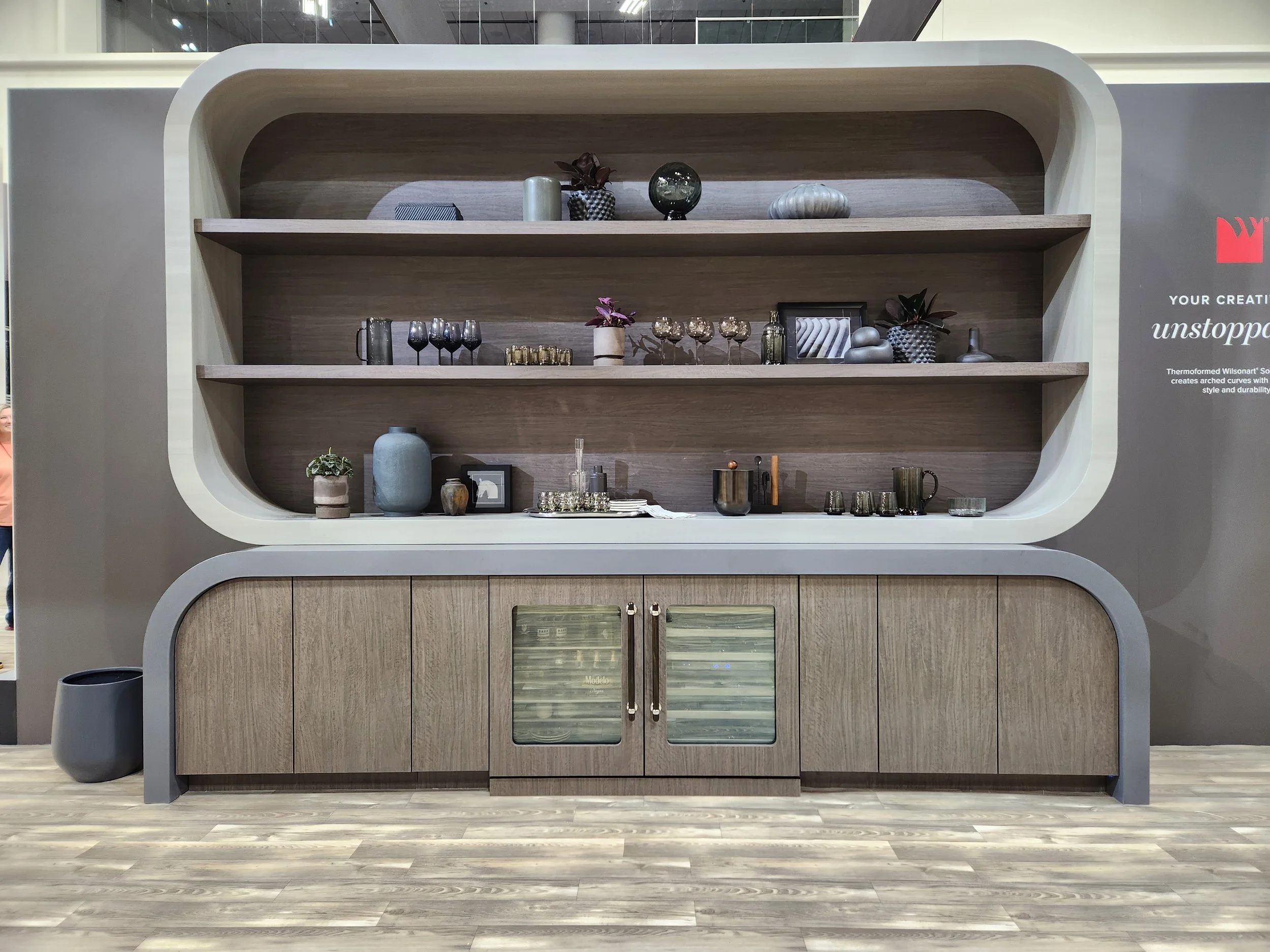 Wilsonart KBIS trade show booth tiered table