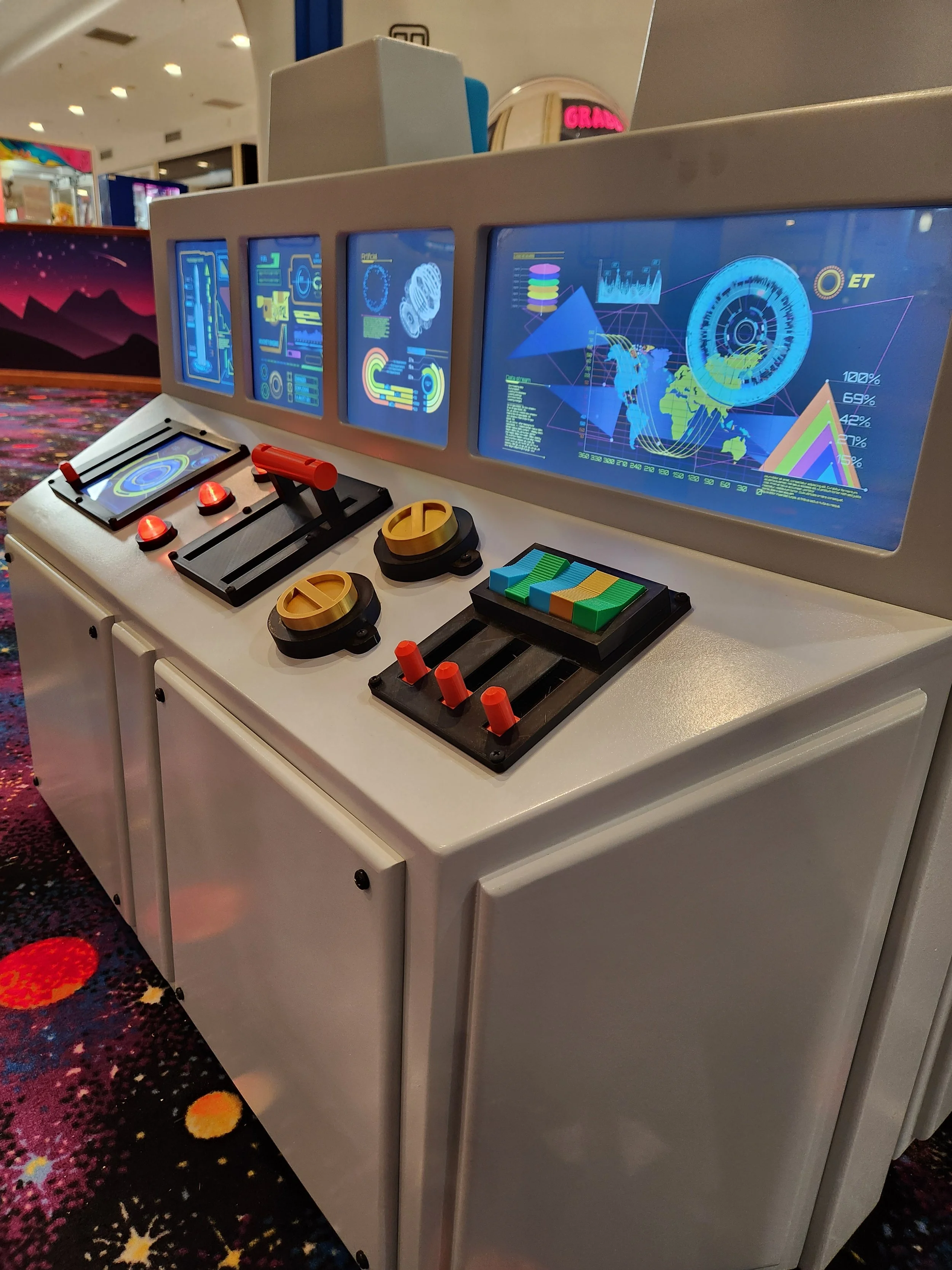 Control panel for the Kids Rocket Ship play area