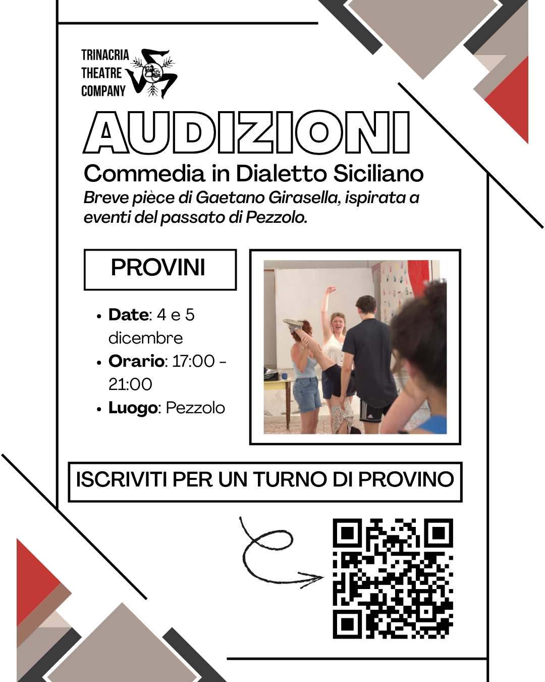 Auditions for our holiday event | Provini per il nostro evento natalizio