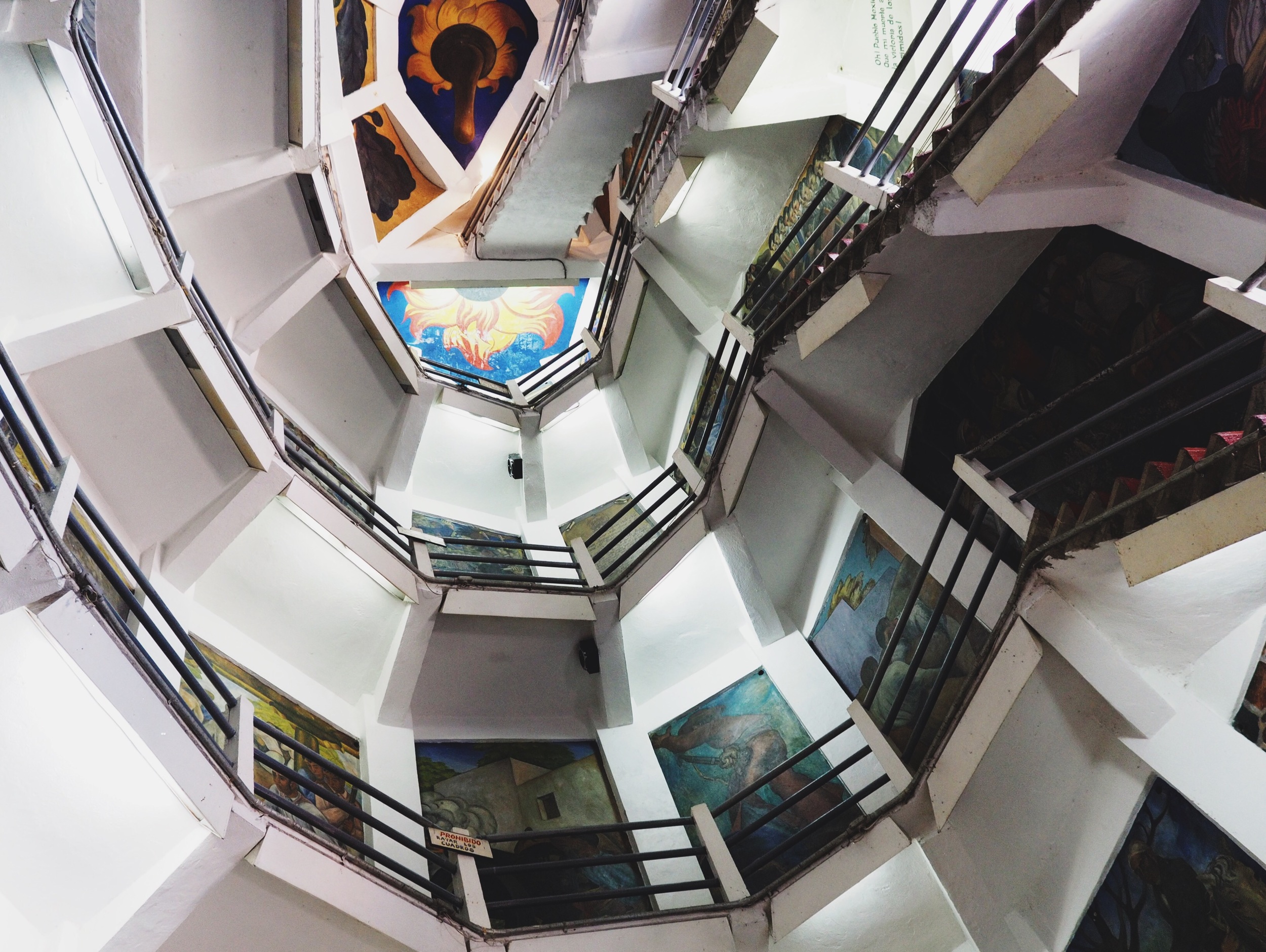 After taking this photo inside the large statue of Morelos, we noticed a sign that said "no photos" -- oops...