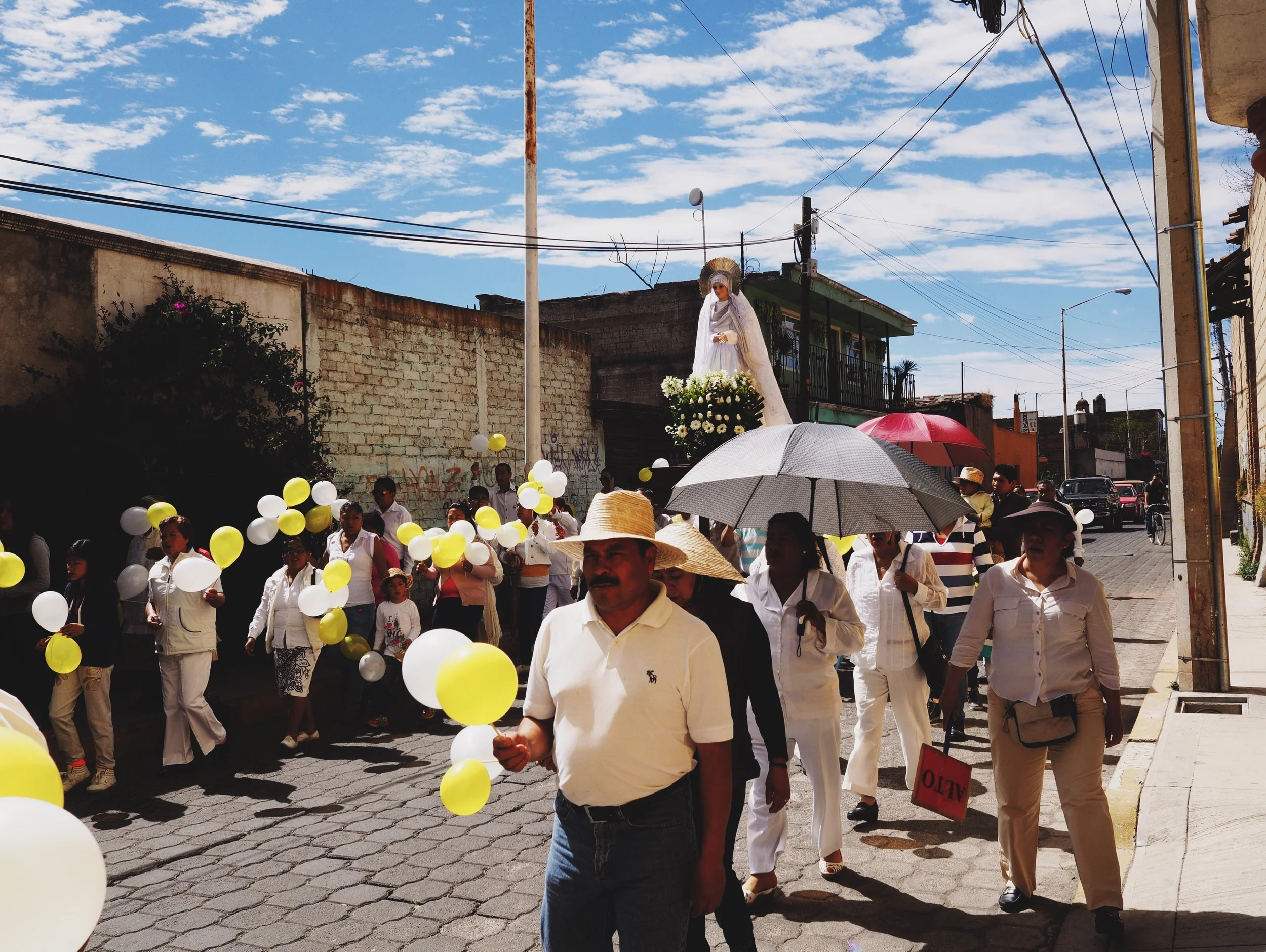 Semana Santa procession in Metepec in Estado de Mexico