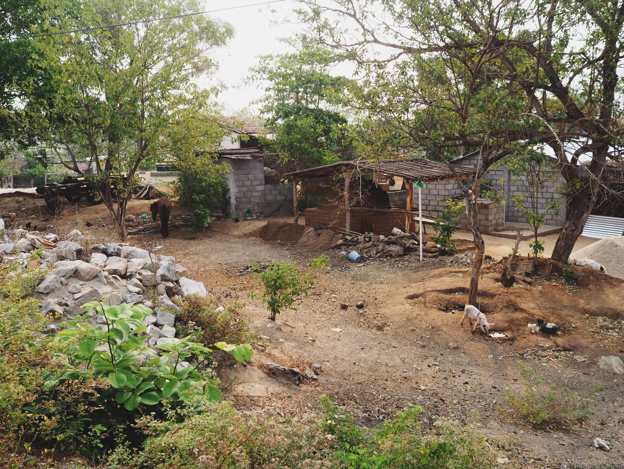 Yard with an horno, Concepción Bamba
