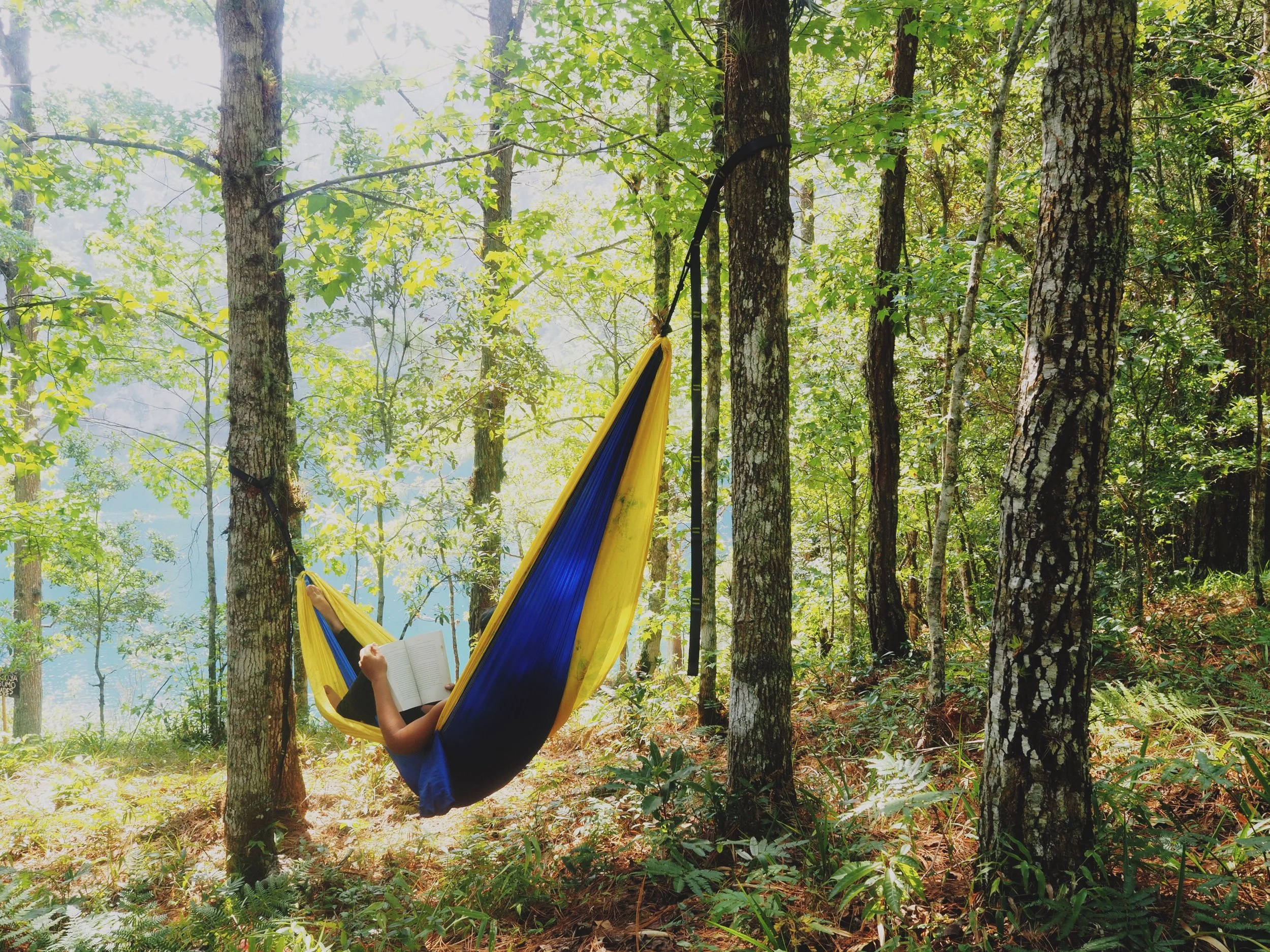 Enjoying a day off in our Serac hammock