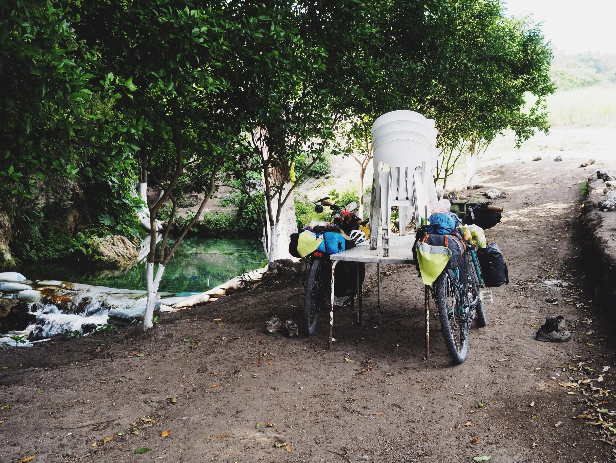 Parked the bikes