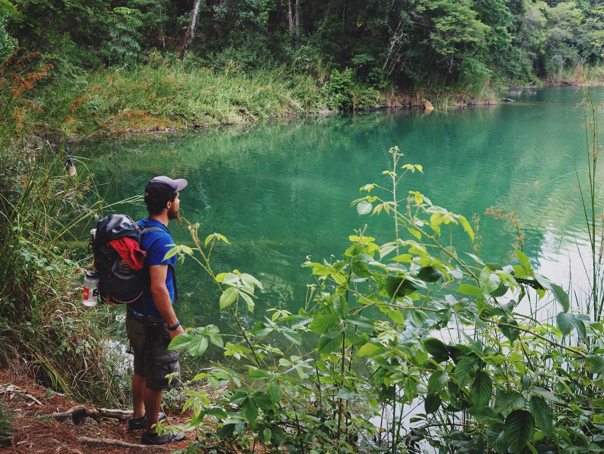 Some lakes were green, others blue