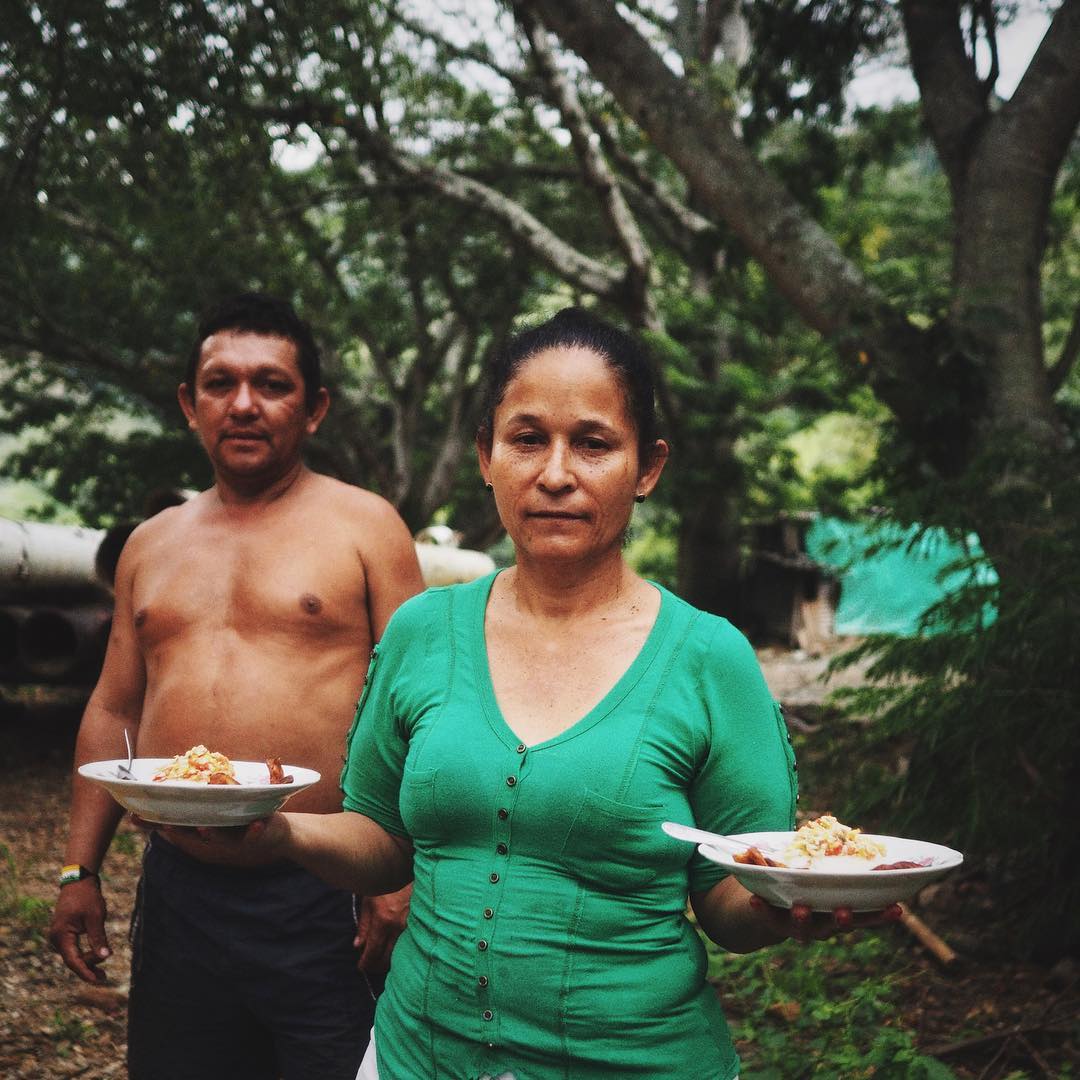 Being fed and put up for the night in Caramanta, Colombia